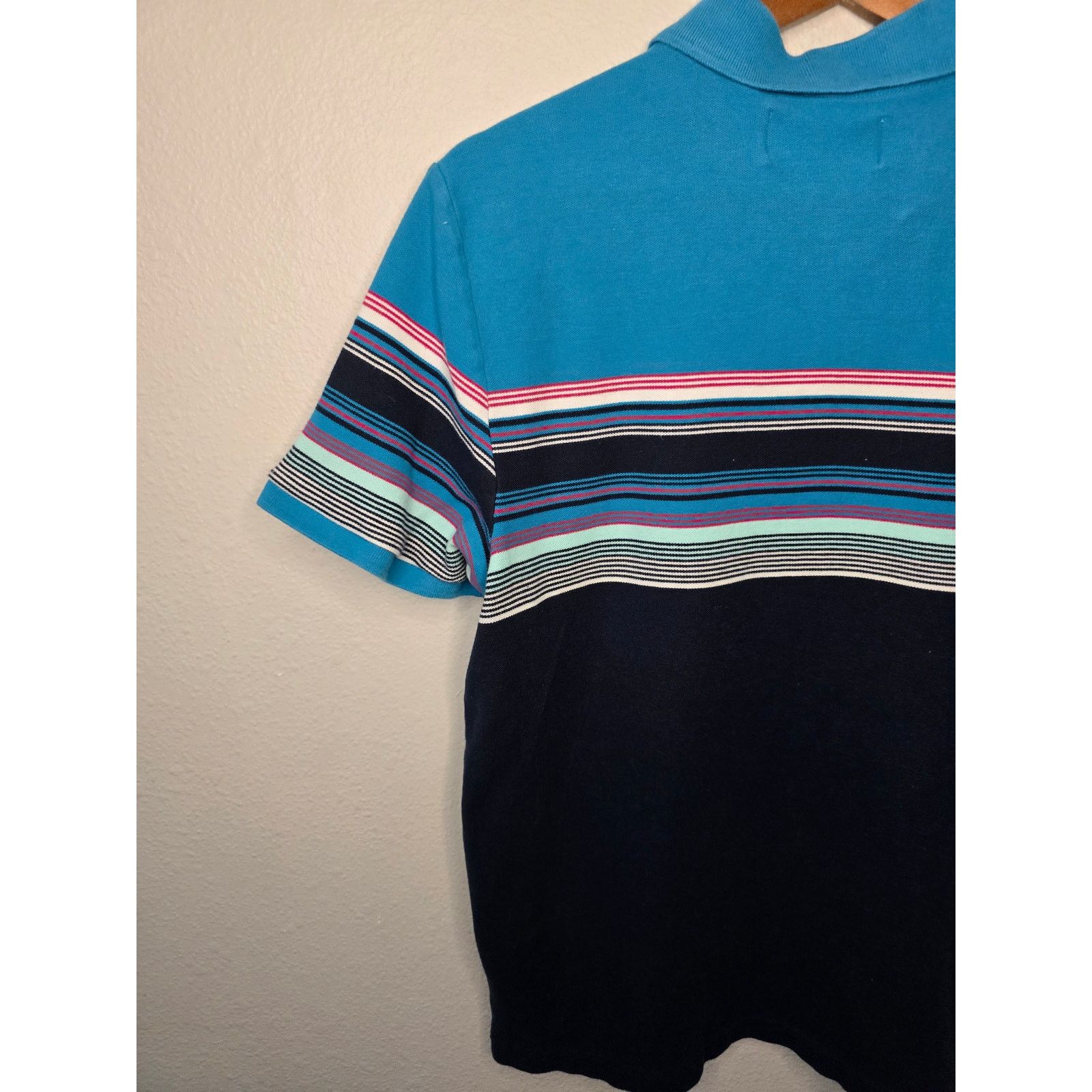 Original Penguin Penguin Polo Youth L Blue Striped Multicolor Collared Shirt Size L / US 10 / IT 46 - 9 Thumbnail