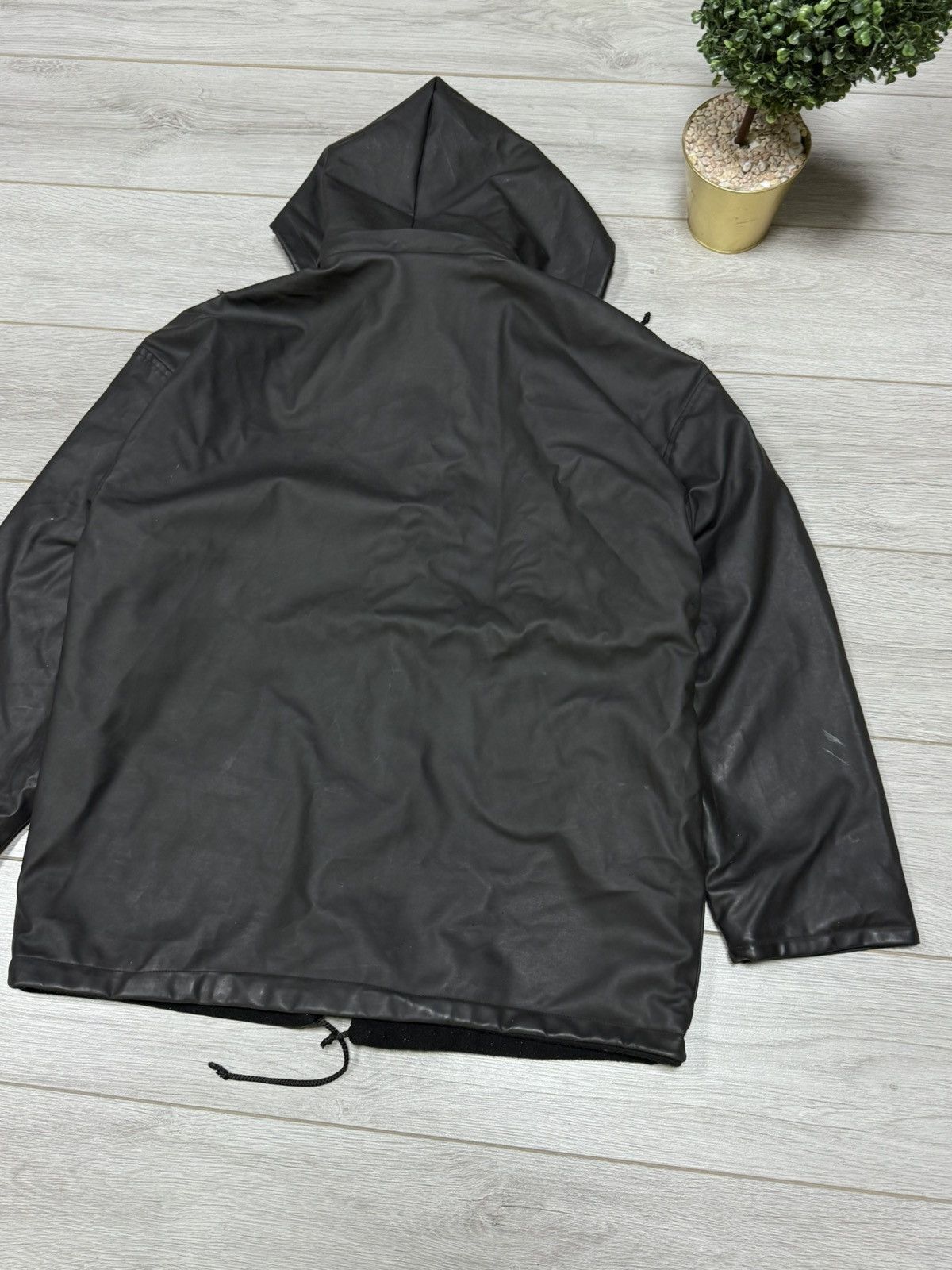 Vintage Fireman France PVC rubbed vintage coat jacket hooded Size US L / EU 52-54 / 3 - 12 Thumbnail