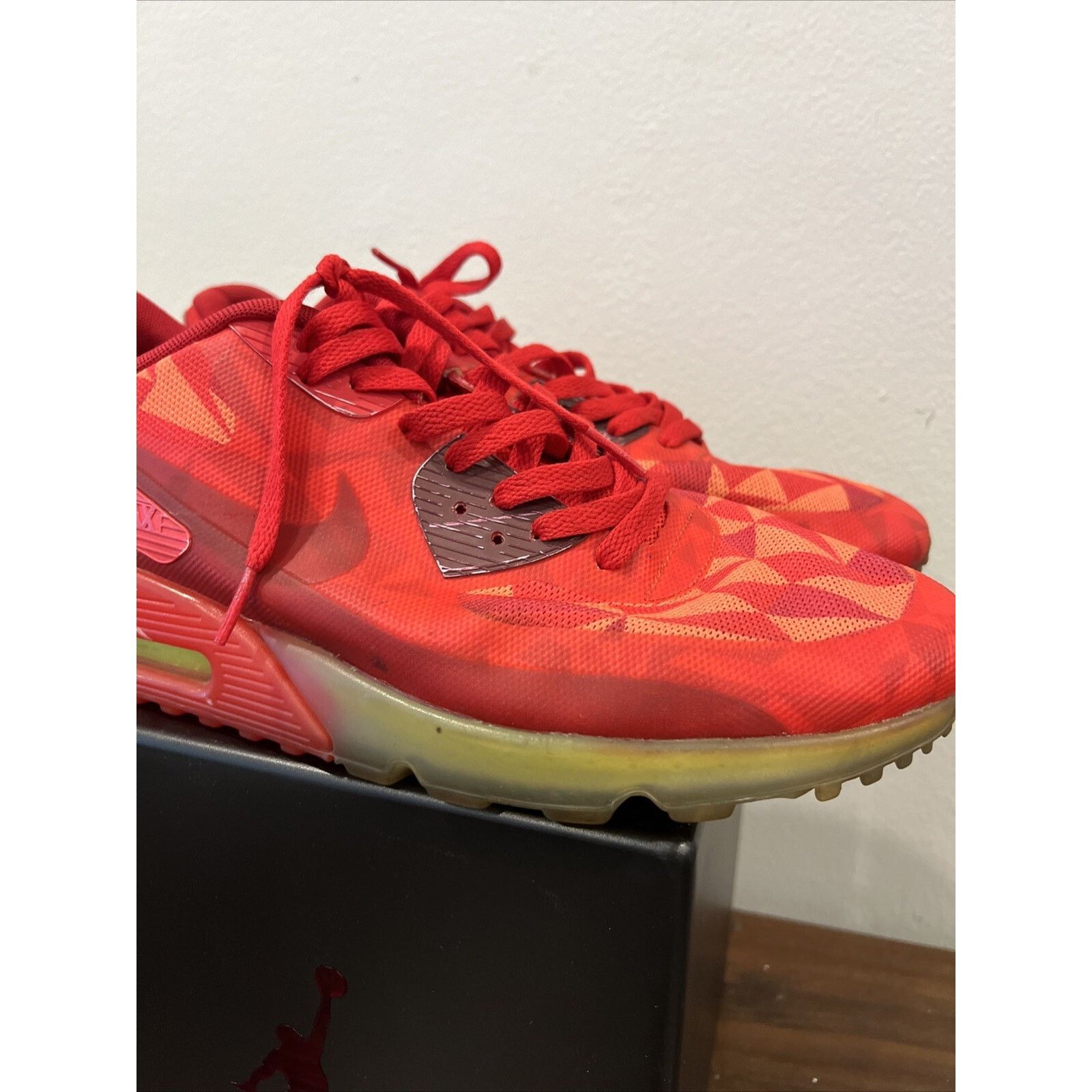 Nike Size 10,5 - Nike Air Max 90 Ice Gym Red Size US 10.5 / EU 43-44 - 4 Thumbnail