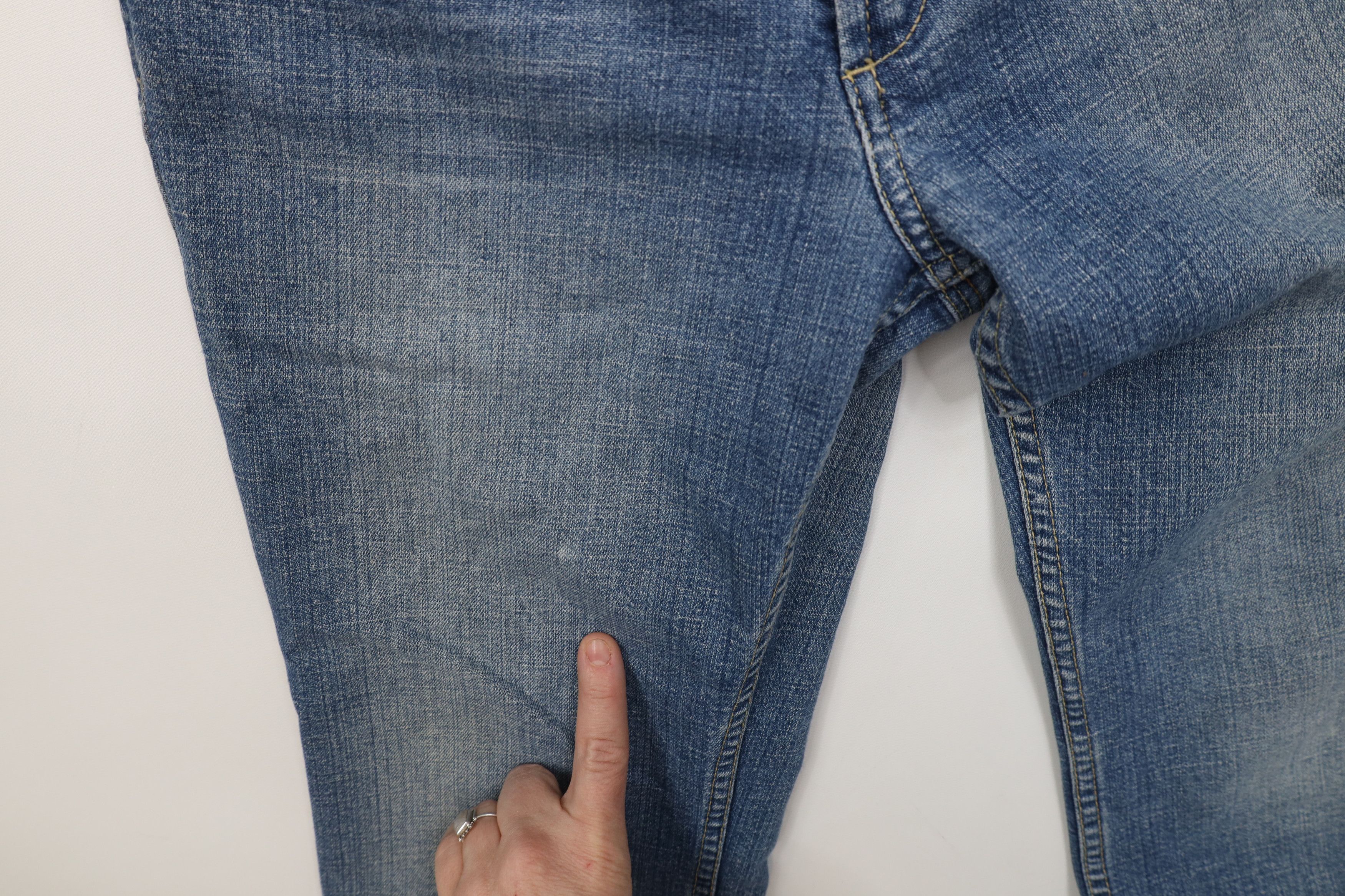 Express Vintage Y2K Express Flared Wide Leg Denim Jeans Stretch Size 30" / US 8 / IT 44 - 7 Thumbnail