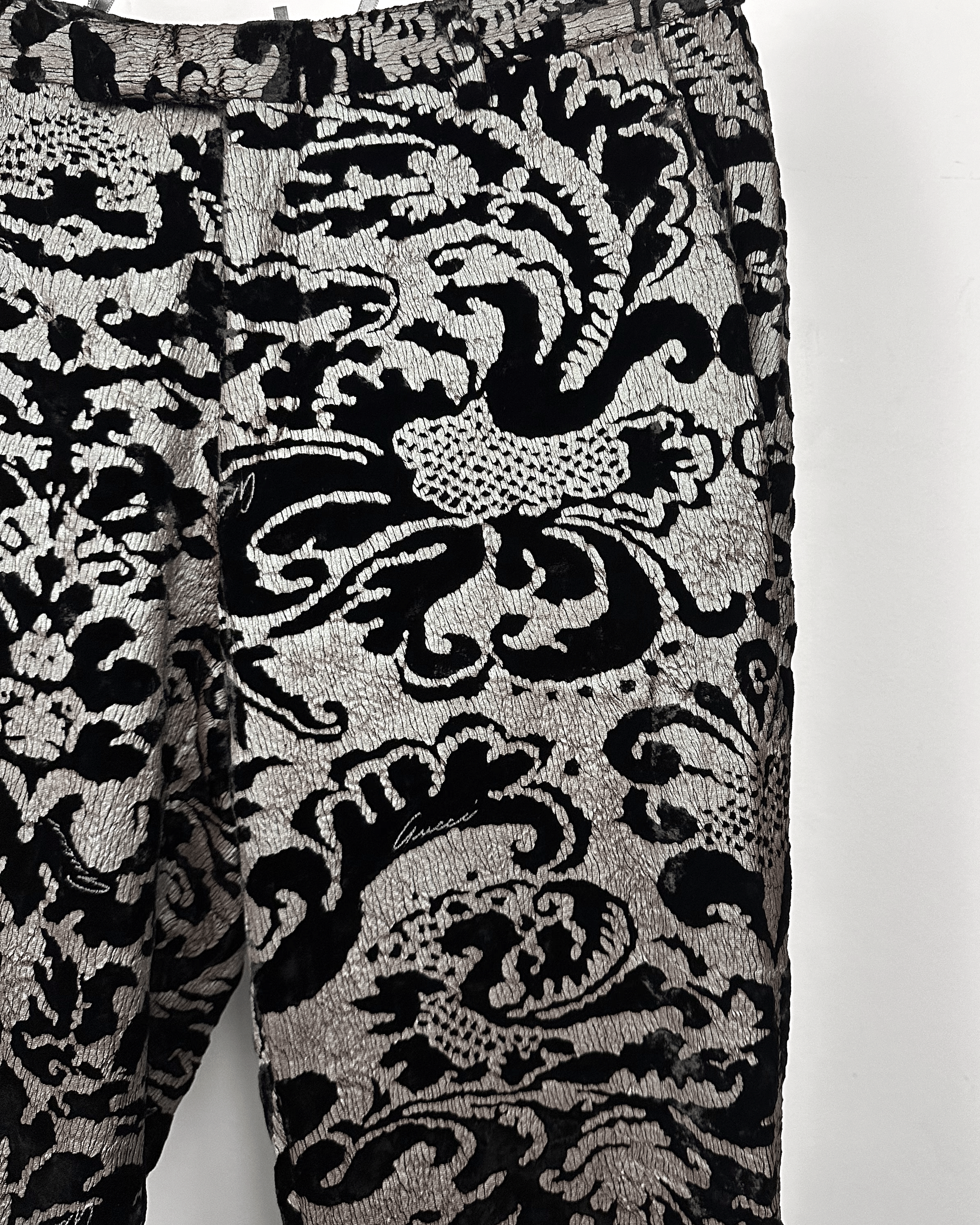 Gucci Gucci Jacquard Floral Pattern Flared Pants Size US 29 - 5 Thumbnail