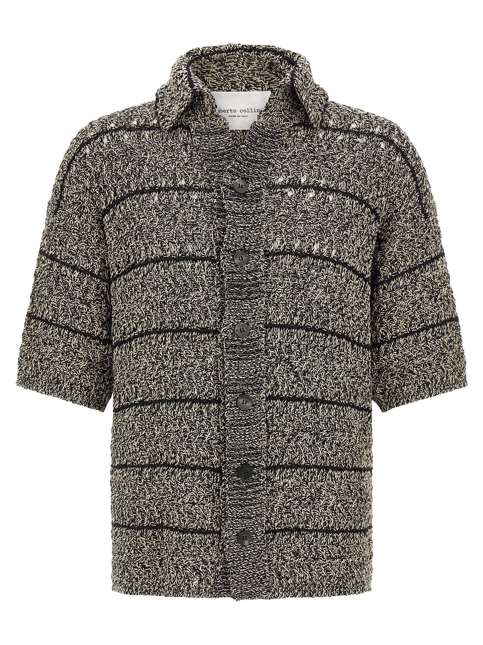 Roberto Collina Mouliné Insert Cardigan Size US M / EU 48-50 / 2 - 1 Thumbnail