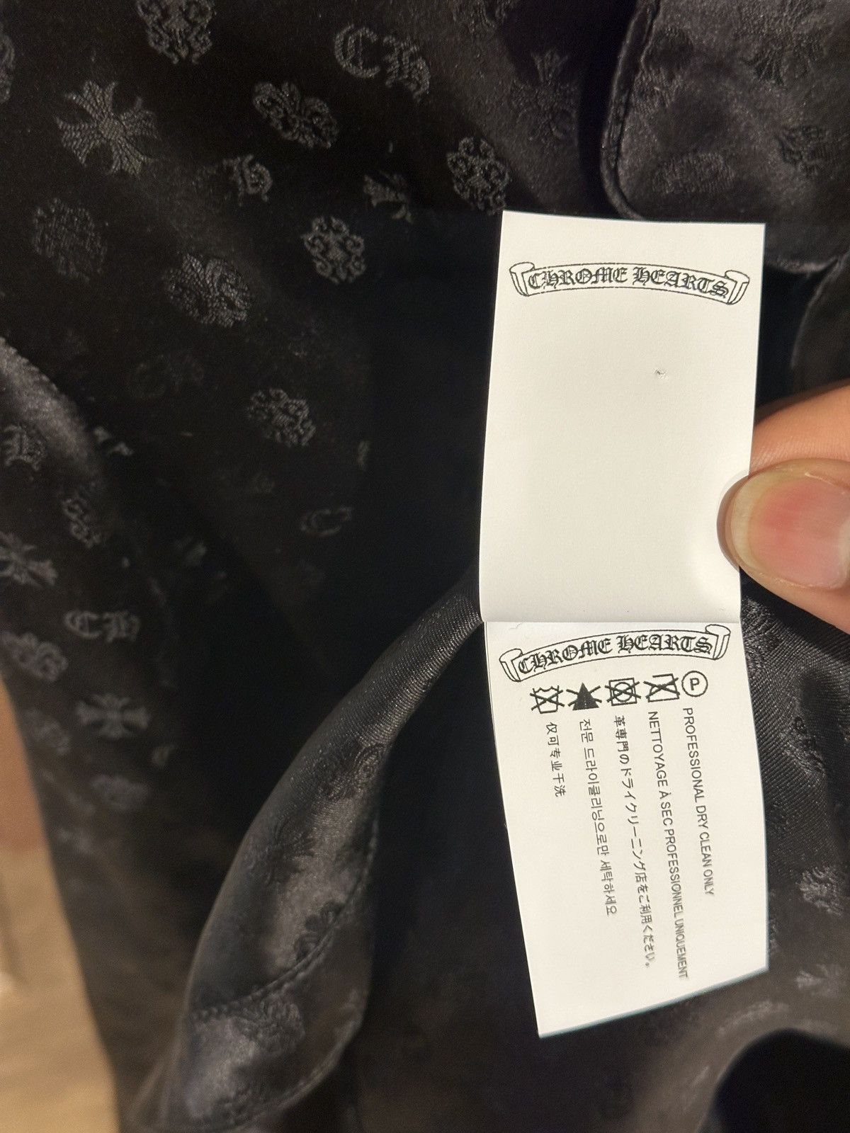 Chrome Hearts 100% silk sterling silver hardware button up shirt Size US M / EU 48-50 / 2 - 9 Thumbnail