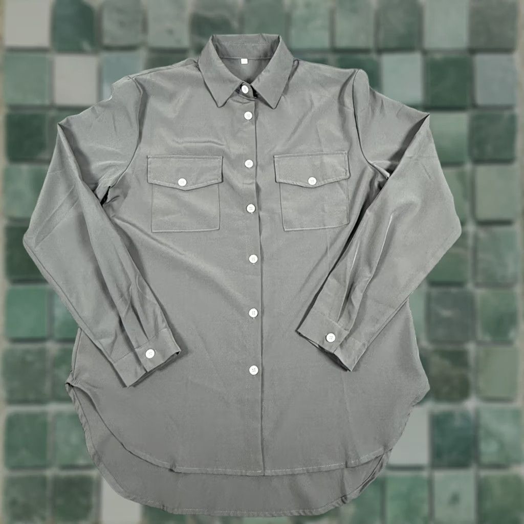 Vintage Workwear Casual Button Down Shirt Mens Small Gray Performance Stretch Two Pocket Size US S / EU 44-46 / 1 - 1 Thumbnail