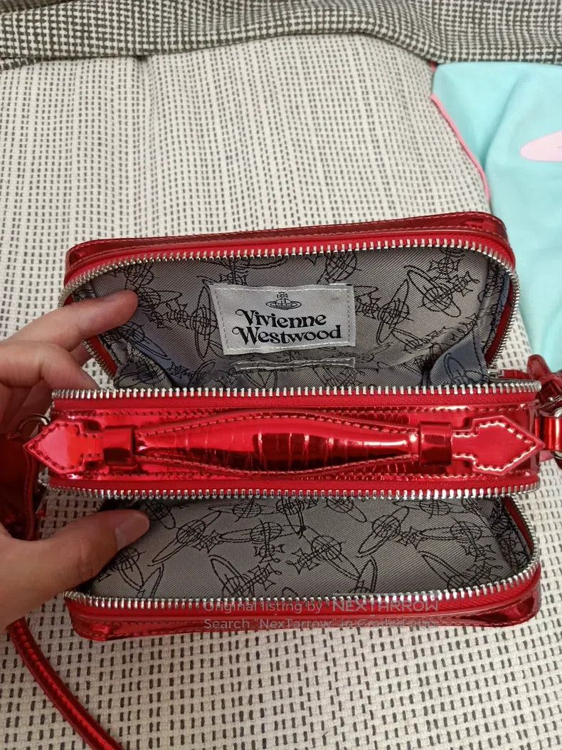Vivienne Westwood Vivienne Westwood size os Patent leather red bag, Saturn lo Size ONE SIZE - 8 Thumbnail