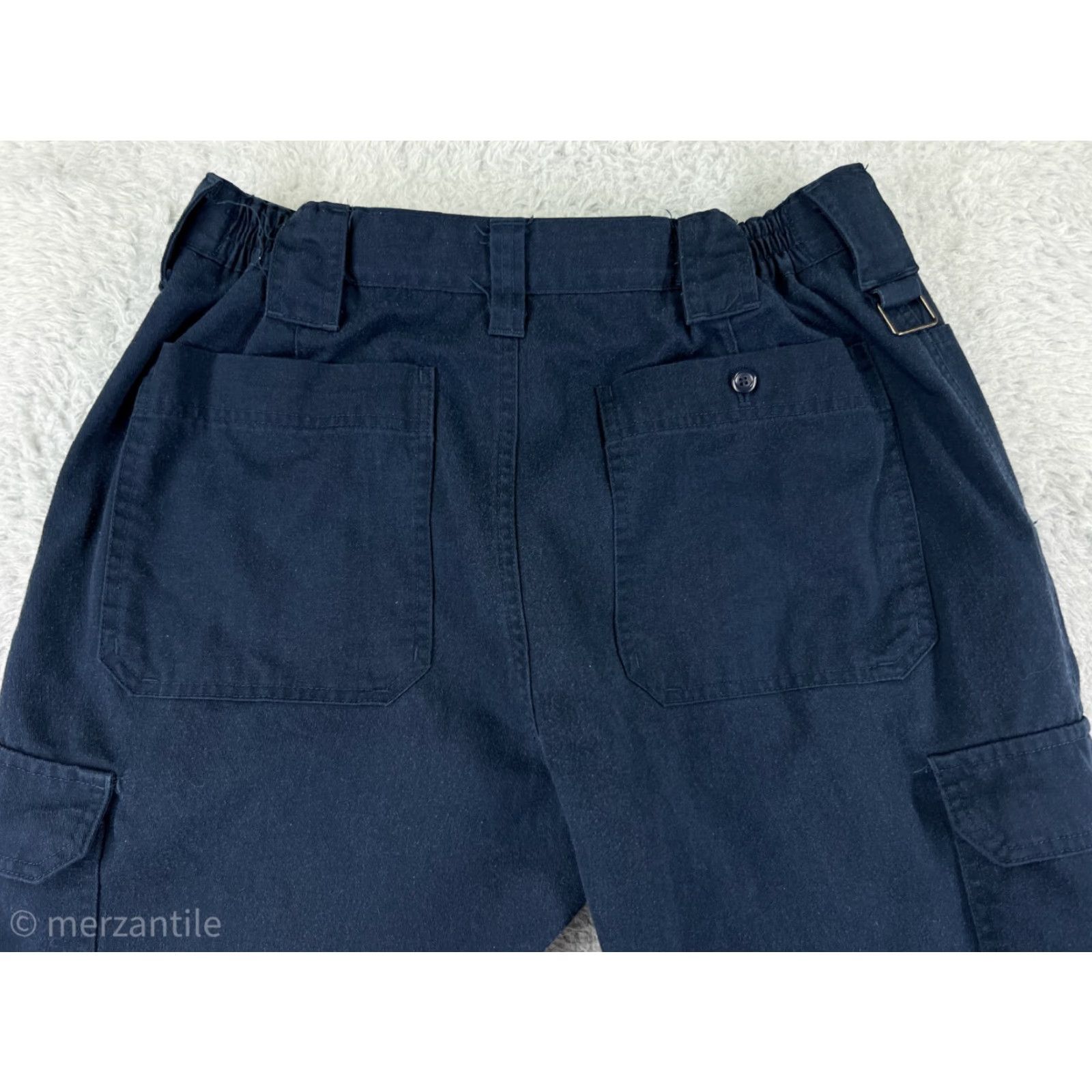Vintage WearGuard Pants Men 34x34 Blue Cargo Uniform Work Polyester Blend Canvas EMT Trades Size US 34 / EU 50 - 3 Thumbnail