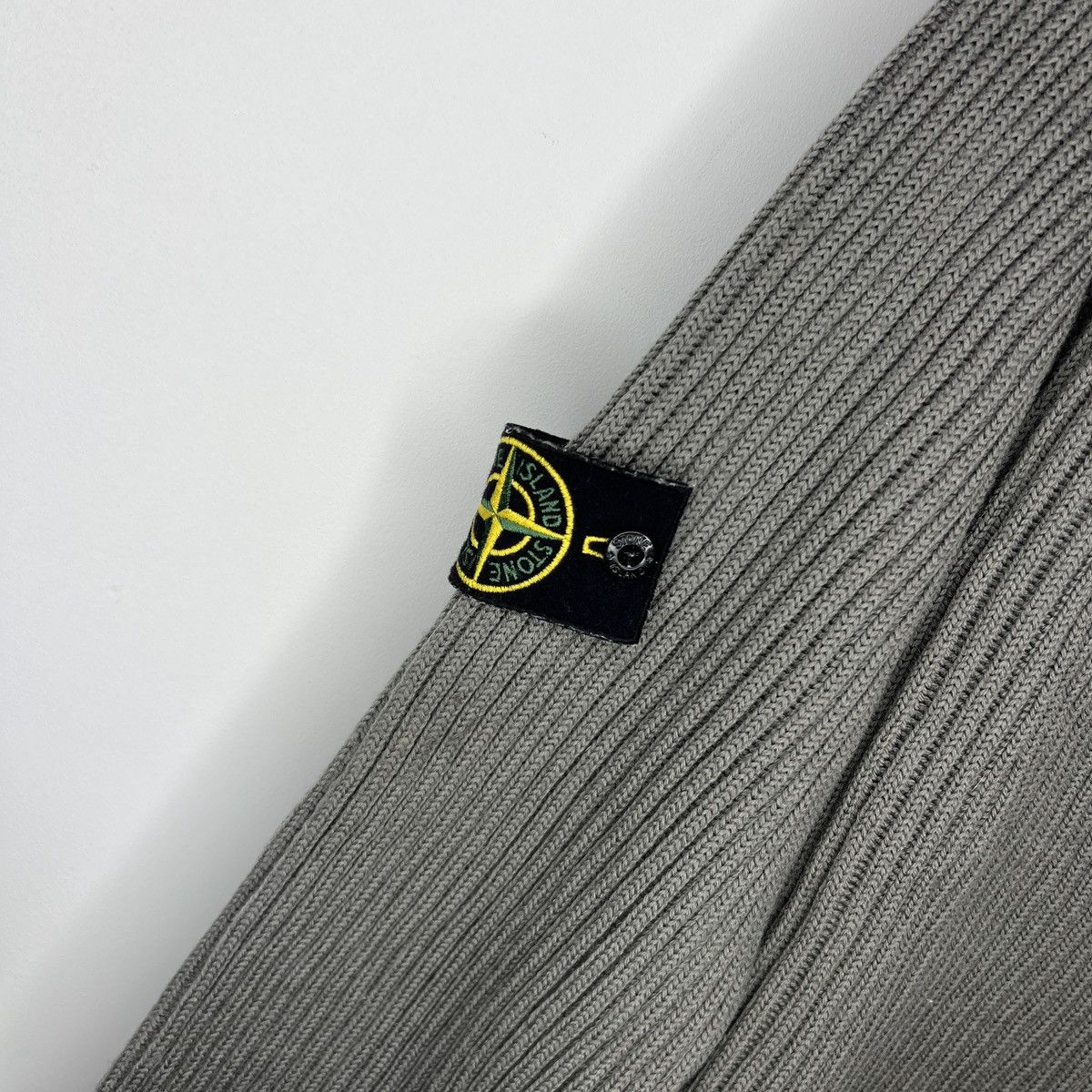 Stone Island × Vintage Vintage Stone Island Sweater Jumper Knitwear Wool Grey Rib Size US L / EU 52-54 / 3 - 14 Thumbnail