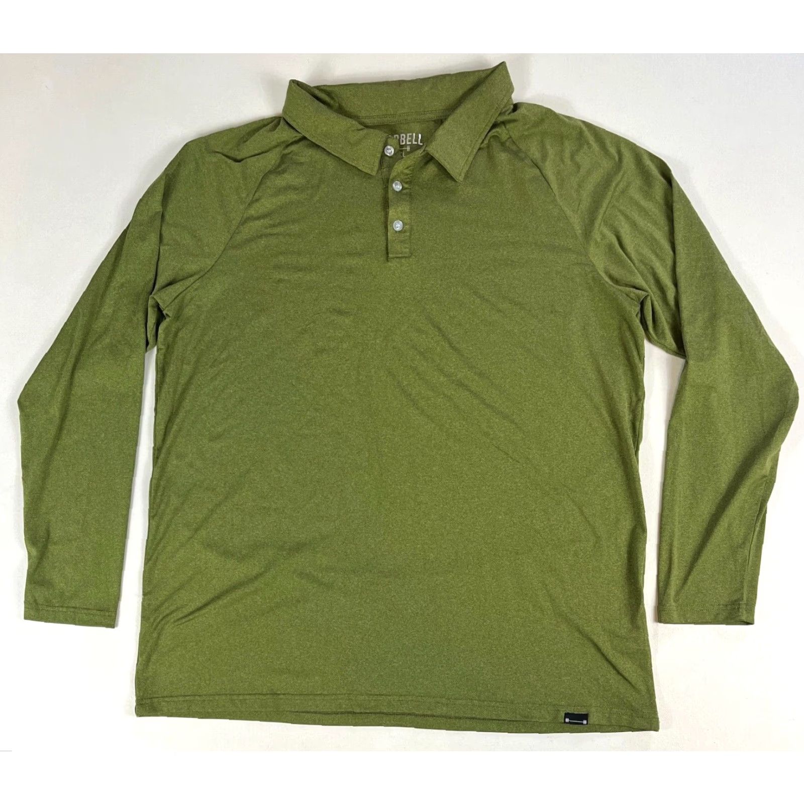 Vintage Barbell Apparel Men's Polo Shirt Long Sleeve XL Green Size US XL / EU 56 / 4 - 4 Thumbnail