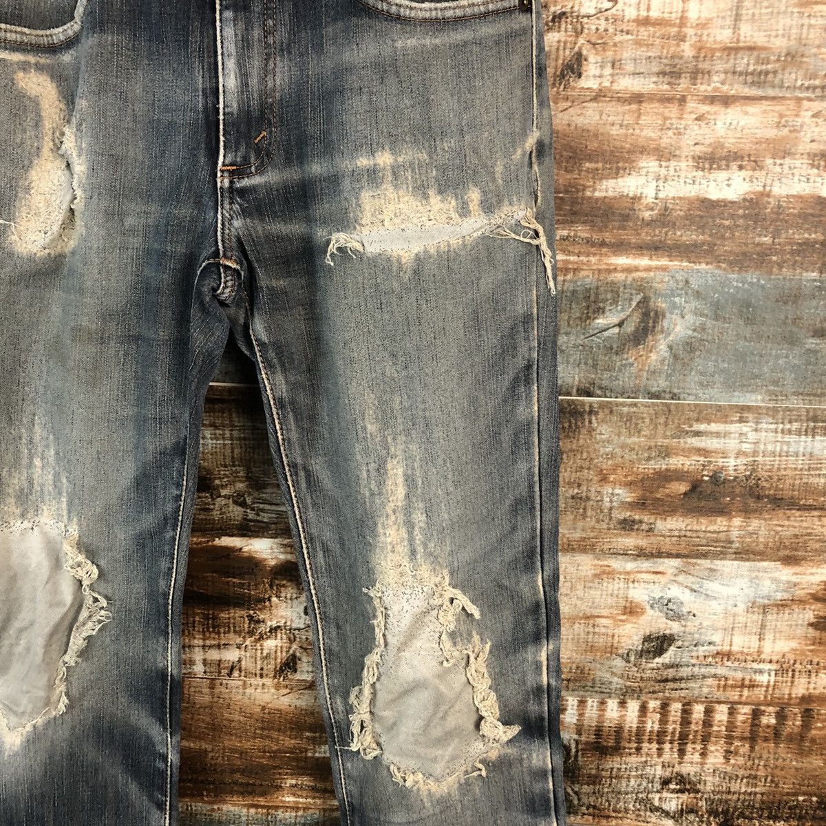 Edwin Edwin Blue Distressed ripped Denim Pants #A1440 Size US 29 - 10 Thumbnail