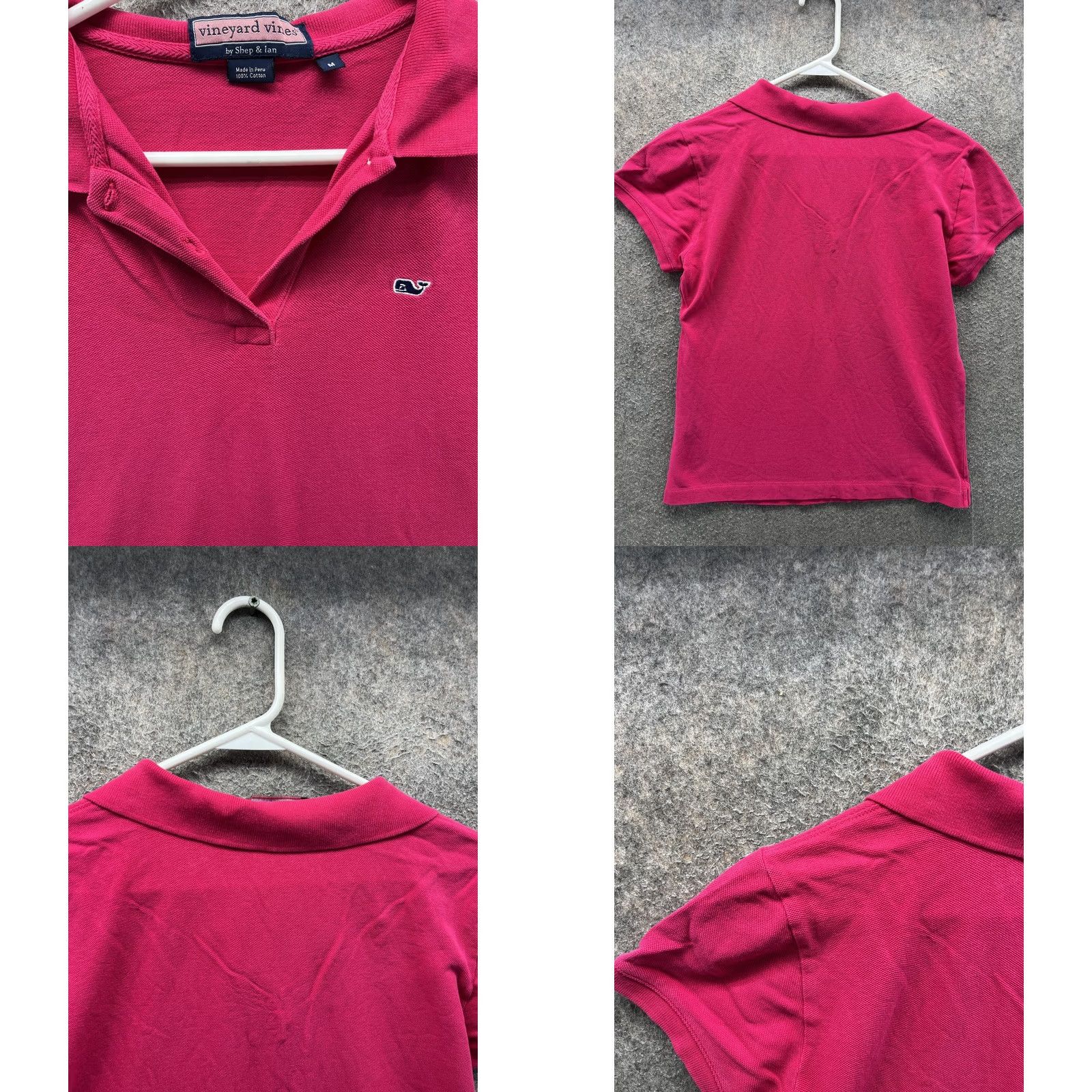 Vineyard Vines Vineyard Vines Polo Shirt Womens M Pink Short Sleeve Collared 100% Cotton Top Size M / US 6-8 / IT 42-44 - 8 Thumbnail