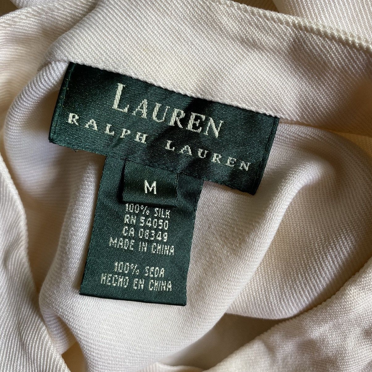 Designer × Japanese Brand LAUREN RALPH LAUREN Elegant Soft Chinese Knot Button Blouse Size M / US 6-8 / IT 42-44 - 12 Thumbnail