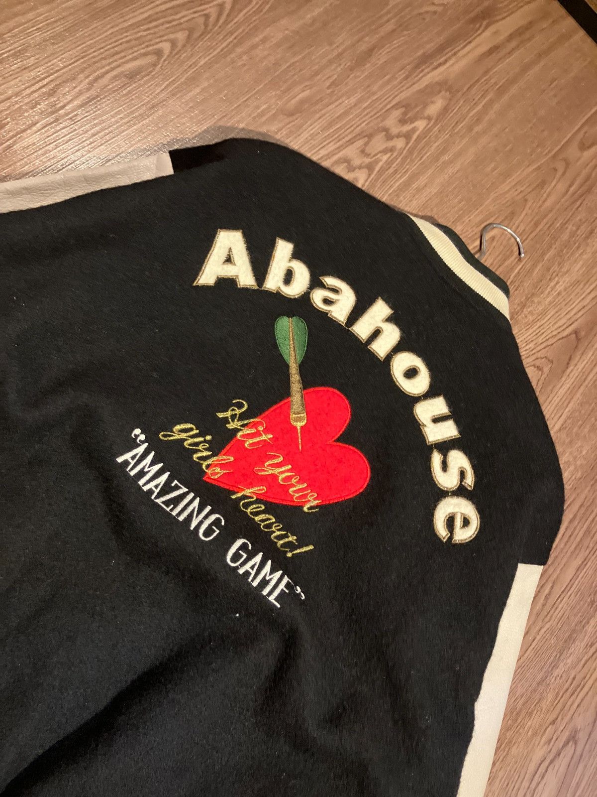 ABAHOUSE Abahouse Mix Wool Leather Varsity Jacket Size US L / EU 52-54 / 3 - 2 Thumbnail