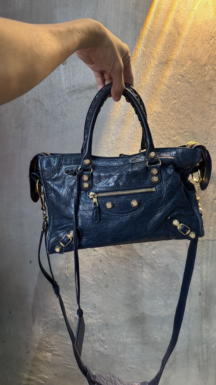 Balenciaga Balenciaga Nay Blue Leather Small Classic City RH Tote Size ONE SIZE - 9 Thumbnail