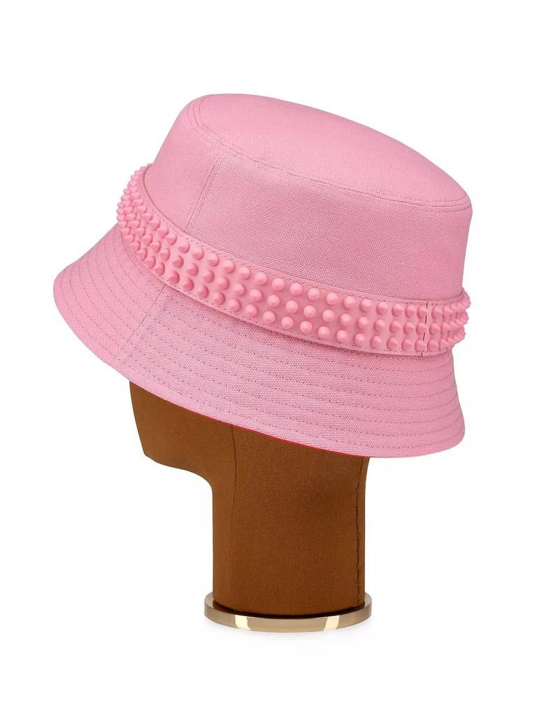 Christian Louboutin oc11z0425 Size:L/Bobino Spikes Canvas in Pink Size ONE SIZE - 3 Thumbnail