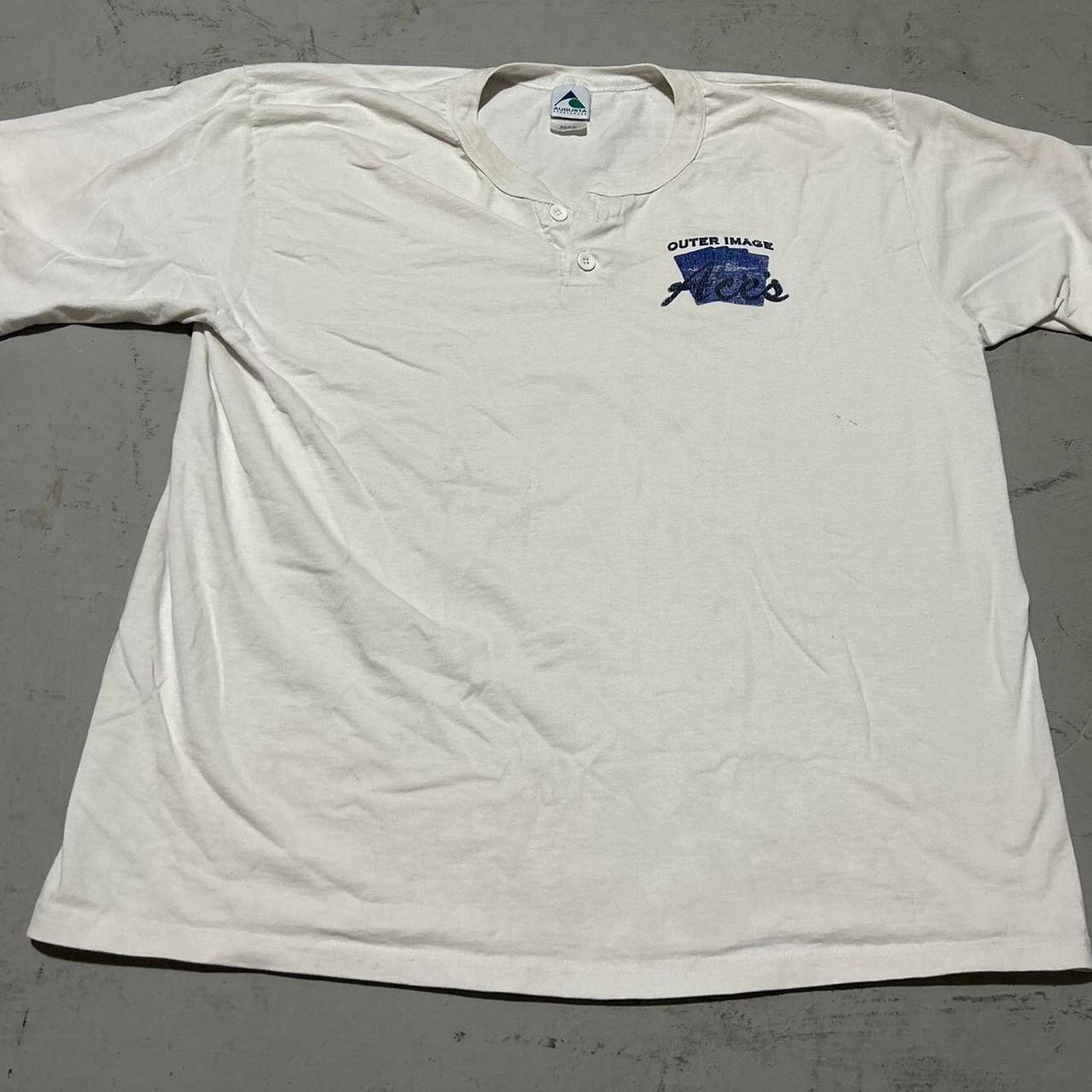 Other **Outer Images Aces Cards Button-Up T-Shirt - White with Size US XL / EU 56 / 4 - 1 Thumbnail