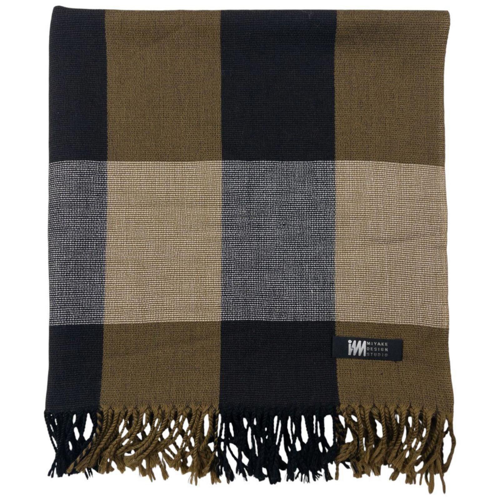 Issey Miyake Vintage 2000s Issey Miyake Checkered Tassel Scarf Size ONE SIZE - 1 Thumbnail