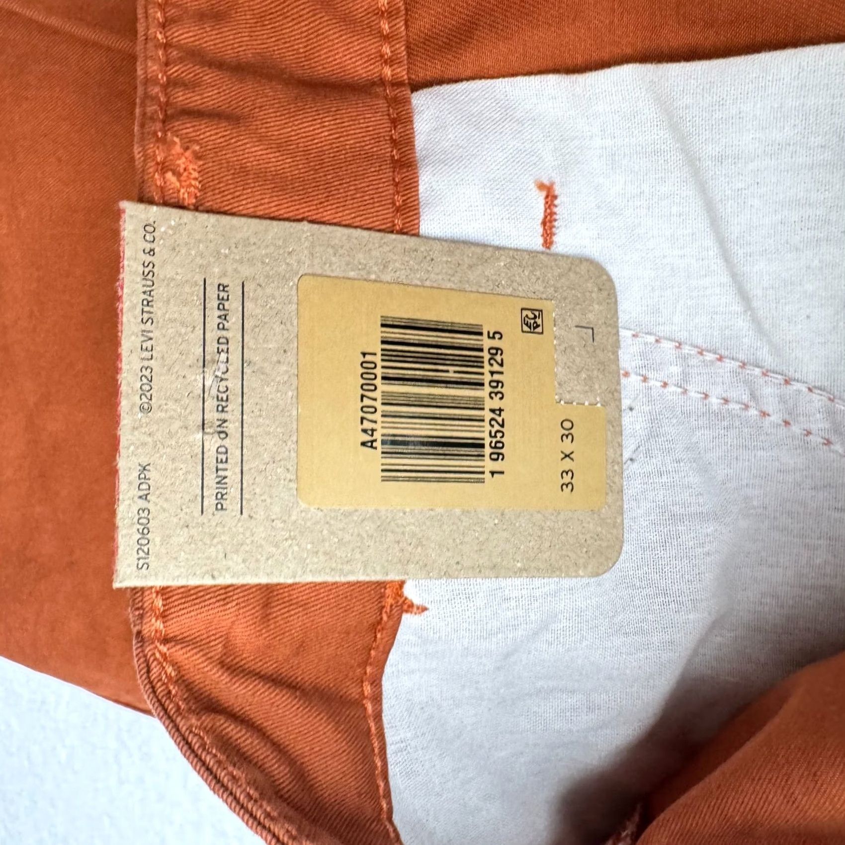 Levi's Levi's Pants Cargo 33 Orange Women 34 (33) Loose Fit Y2K Baggy Straight NWT Skater Size 24" / US 00 / IT 34 - 6 Thumbnail