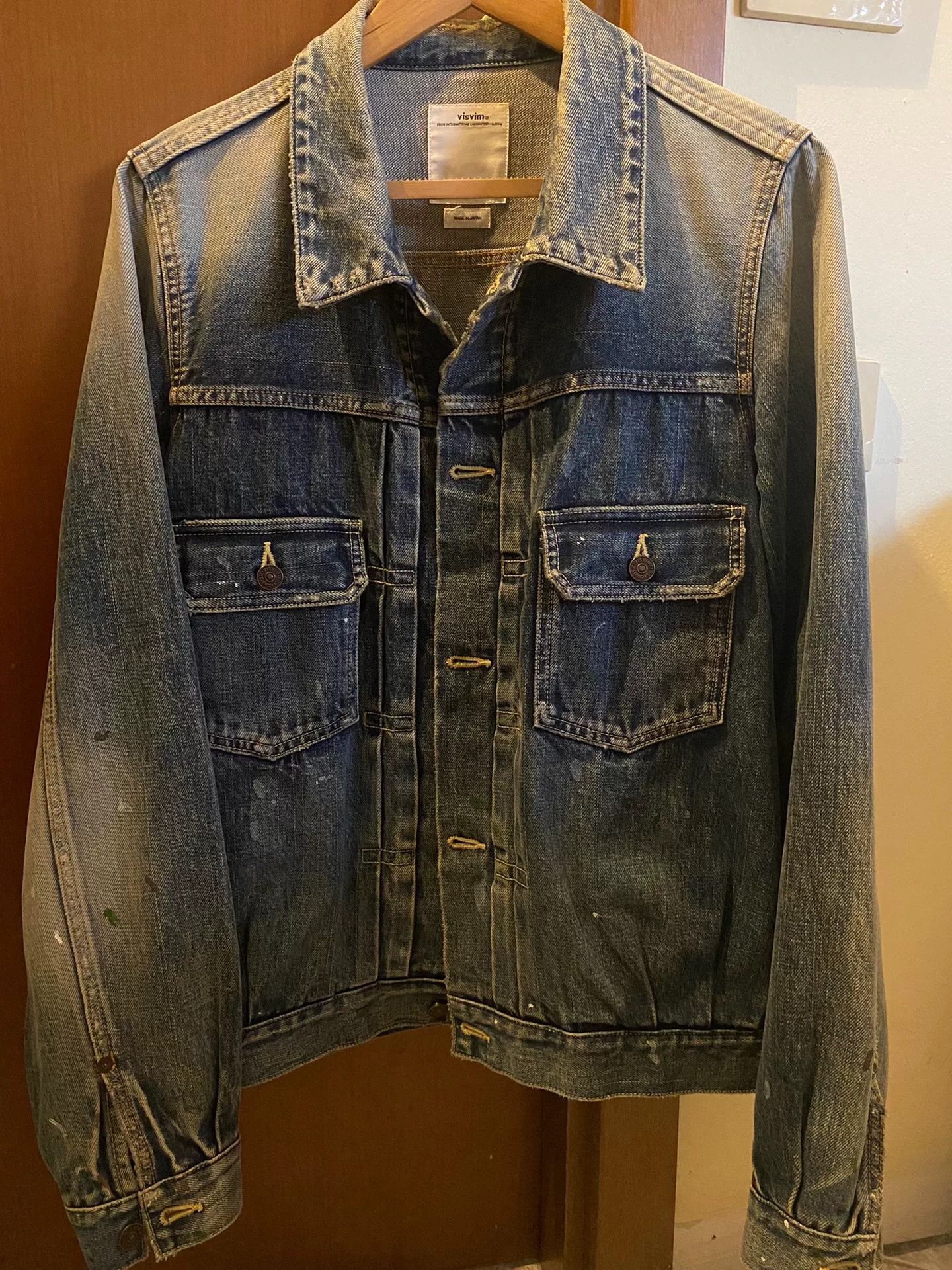 Visvim Visvim 101 JKT Jumbo Damaged Denim Jacket Size US M / EU 48-50 / 2 - 1 Thumbnail
