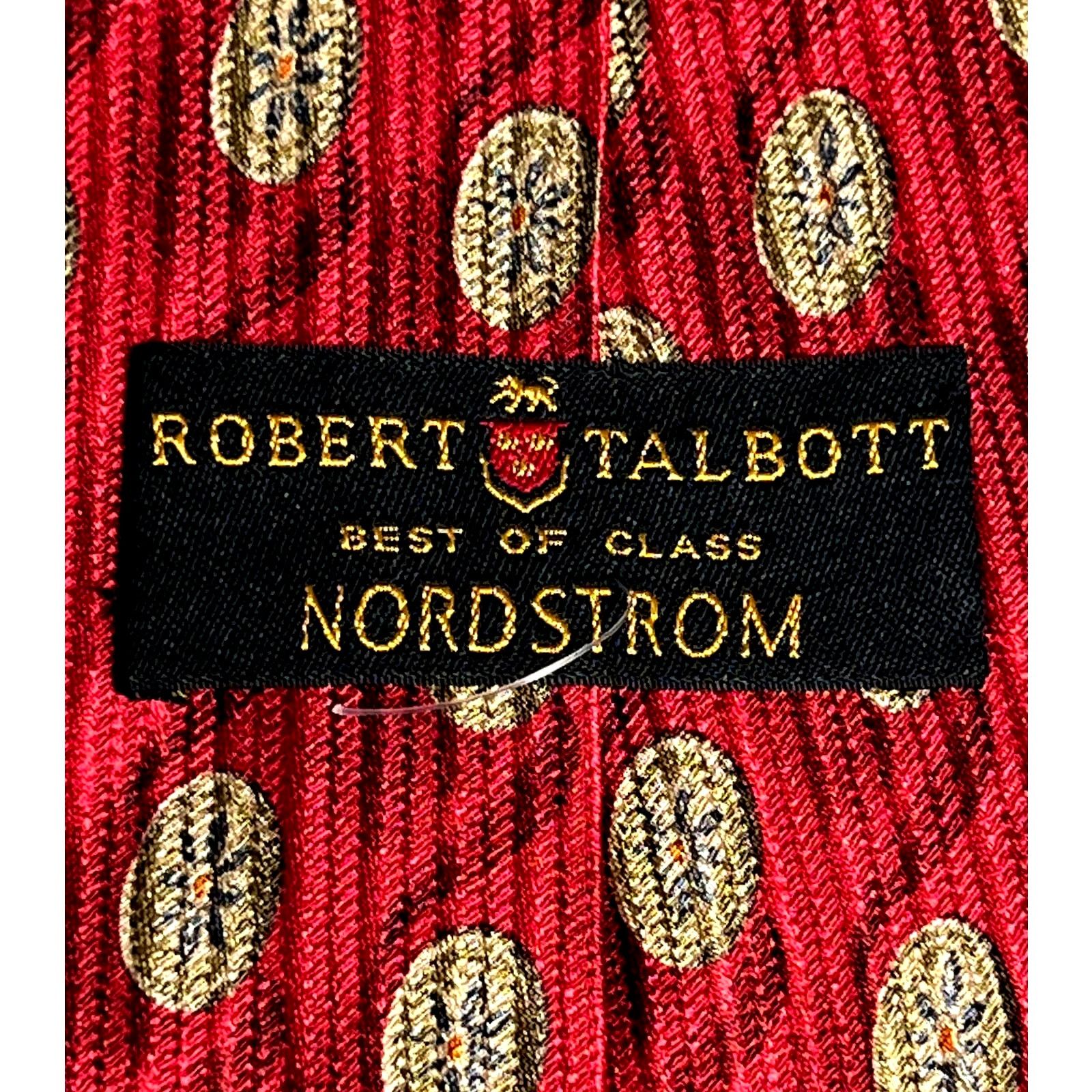 Robert Talbott Robert Talbott Best Class Red Men's Geometric 100% Silk Tie Size ONE SIZE - 3 Thumbnail