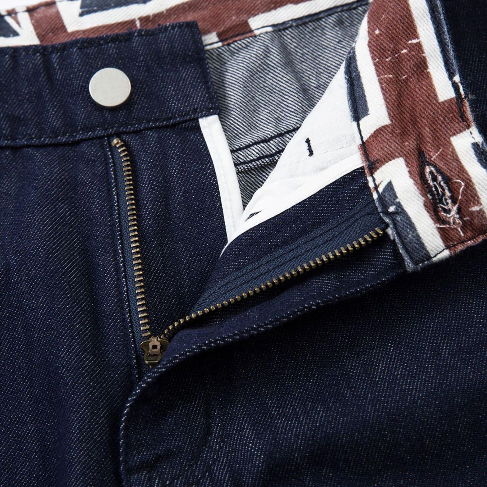Other Selvedge Wide Leg Raw Denim Jeans with Union Jack Detail Size US 30 / EU 46 - 8 Thumbnail