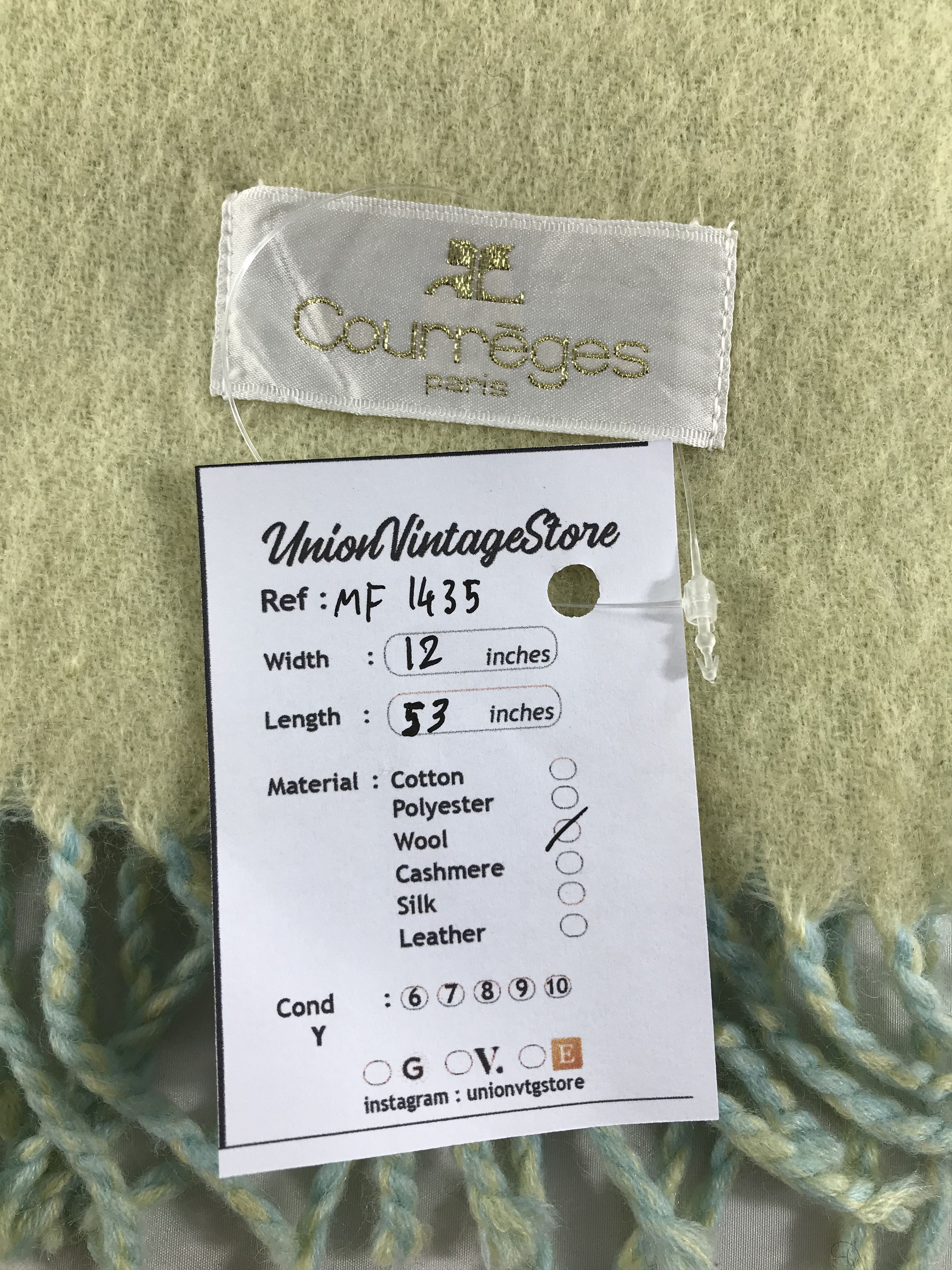 Courreges Vintage Courreges Scarf/Muffler/Neckwear MF1435 Size ONE SIZE - 6 Thumbnail