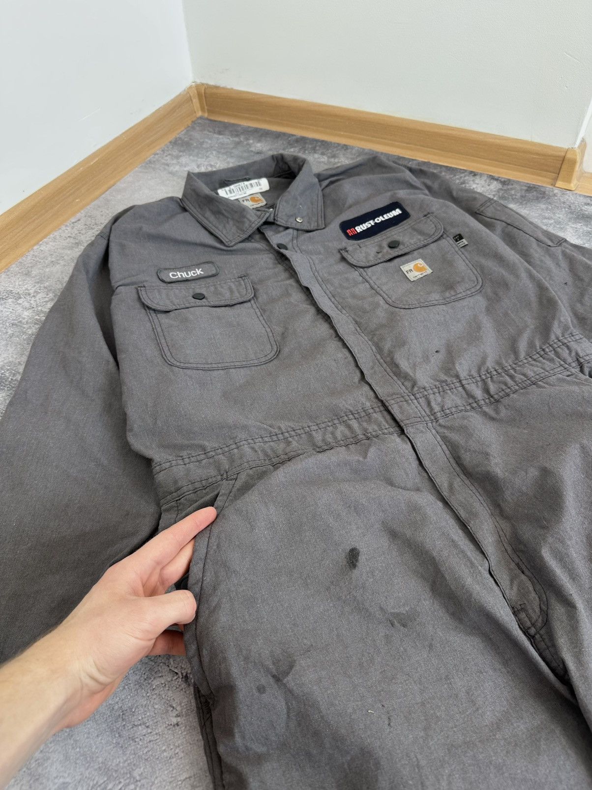 Carhartt Vintage Carhartt USA Flame Resistant Utility Work Overall Size US 36 / EU 52 - 11 Thumbnail