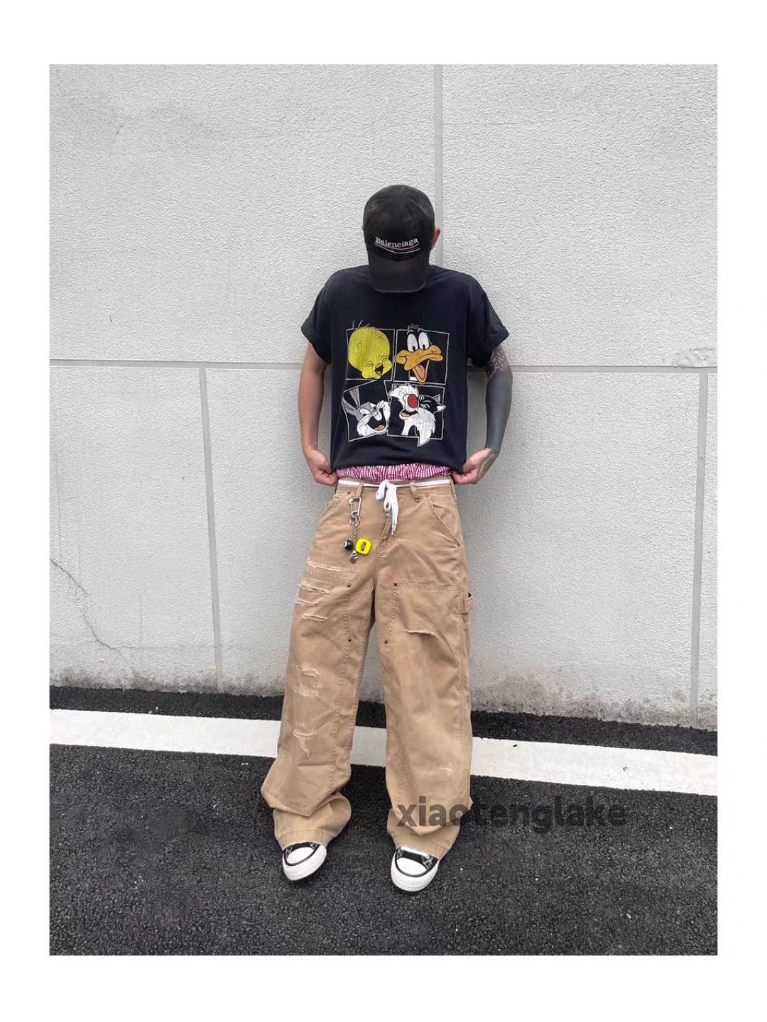 Vintage Unisex outdoor utility skate hiphop baggy ripped pants Size US 32 / EU 48 - 3 Thumbnail