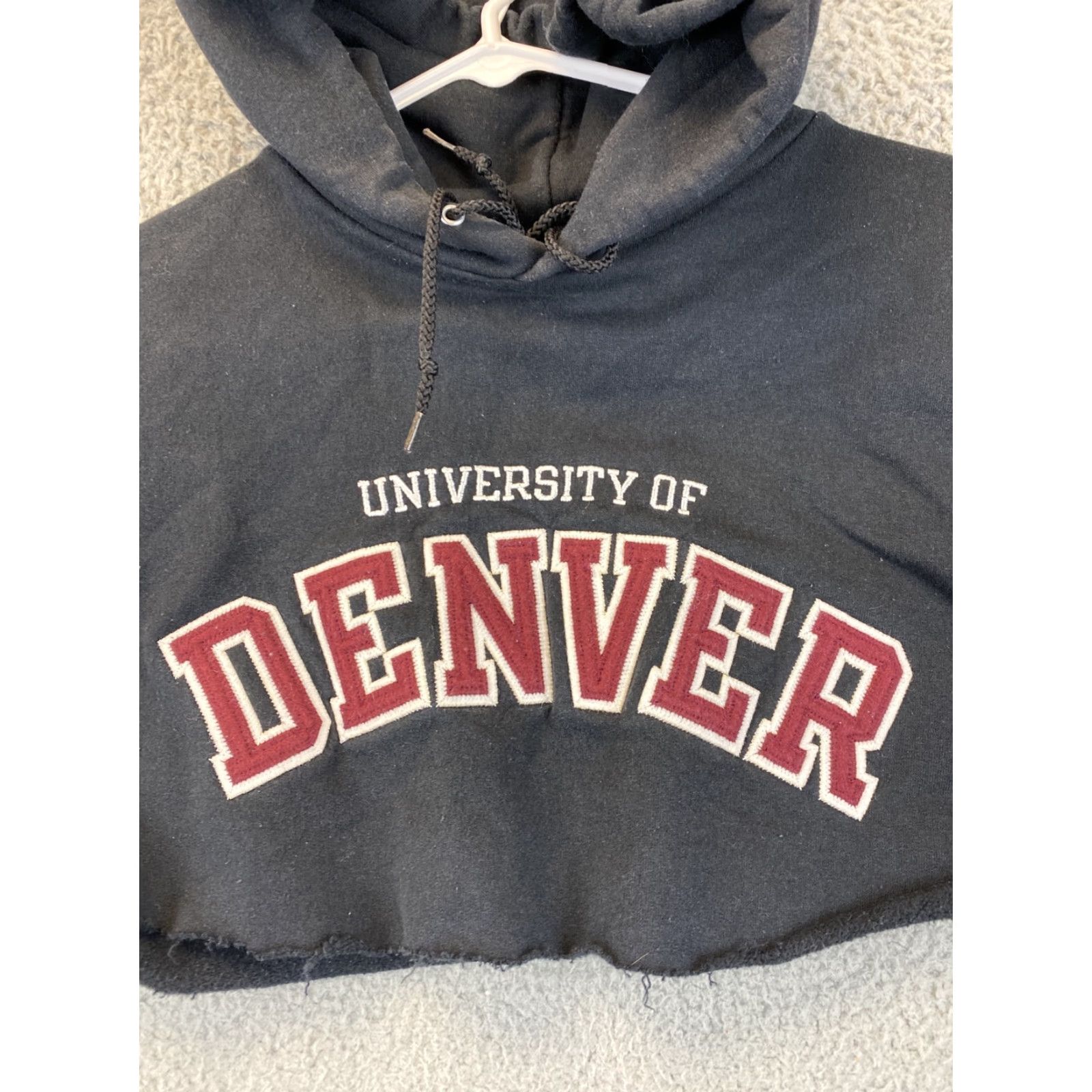Champion Champion Hoodie Women Cropped Denver University Black S Logo Sweatshirt Modern Athletic Activewear S Womens Size S / US 4 / IT 40 - 2 Thumbnail