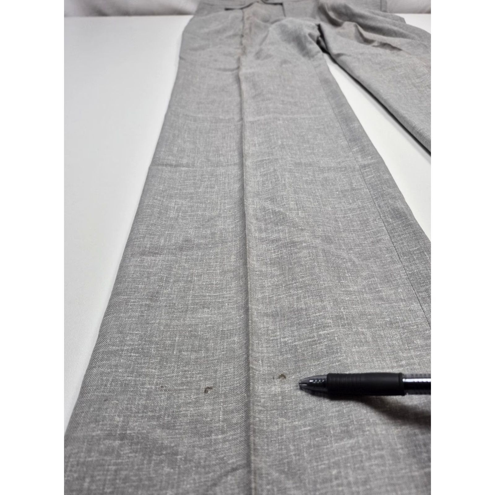 Christopher Kane VINTAGE Christopher Dress Pants Mens 38x36 Gray Wool Linen Pleated Unhemmed FLAW Size US 38 / EU 54 - 4 Thumbnail