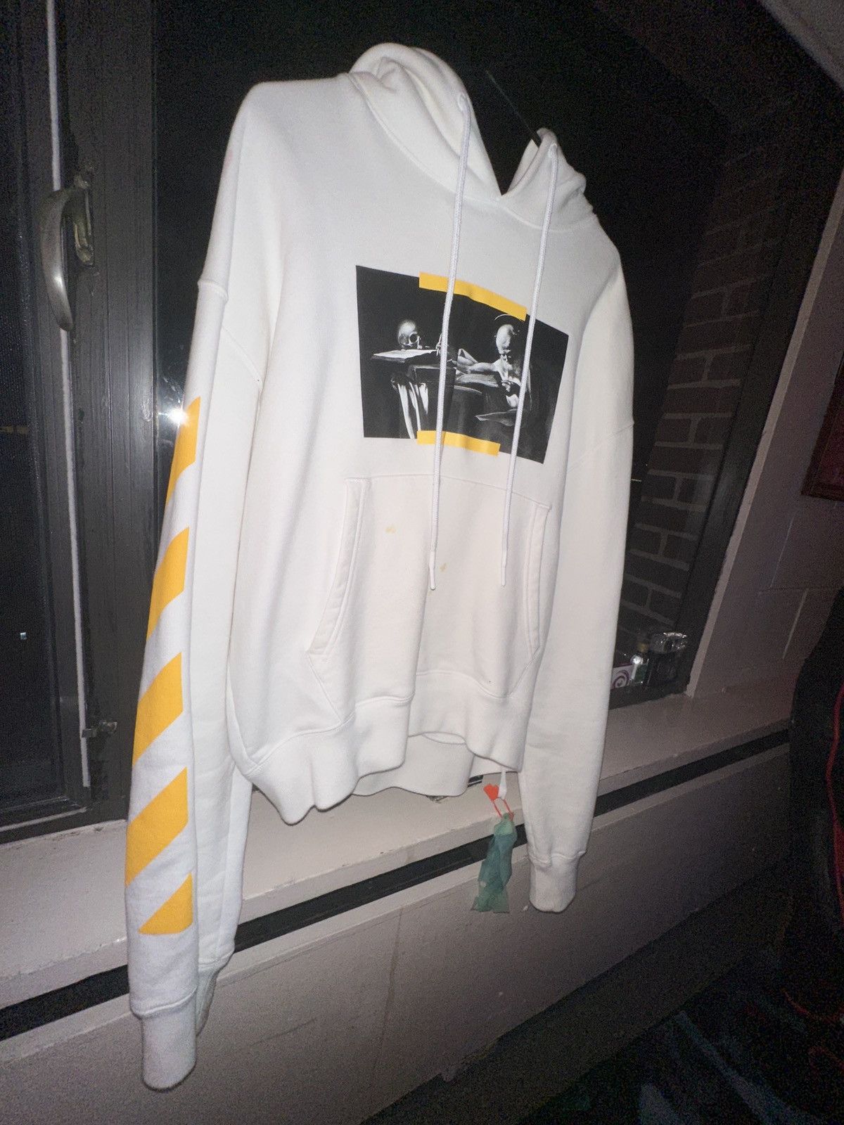 Off White Off White Caravaggio painting Diag stripe hoodie Grailed
