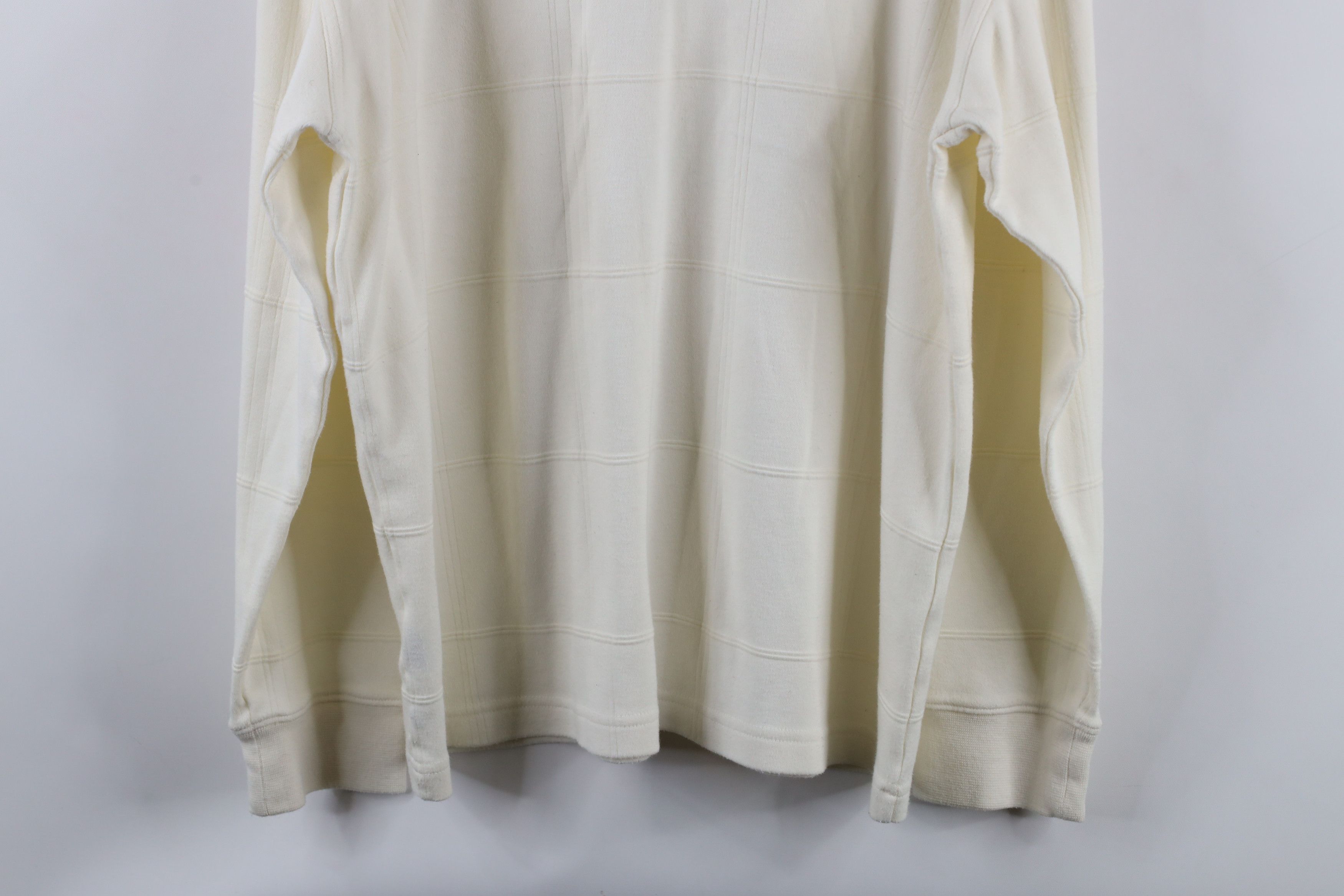 Vintage Vintage 90s Streetwear Long Sleeve Rugby Polo Shirt Cream Size US M / EU 48-50 / 2 - 8 Thumbnail