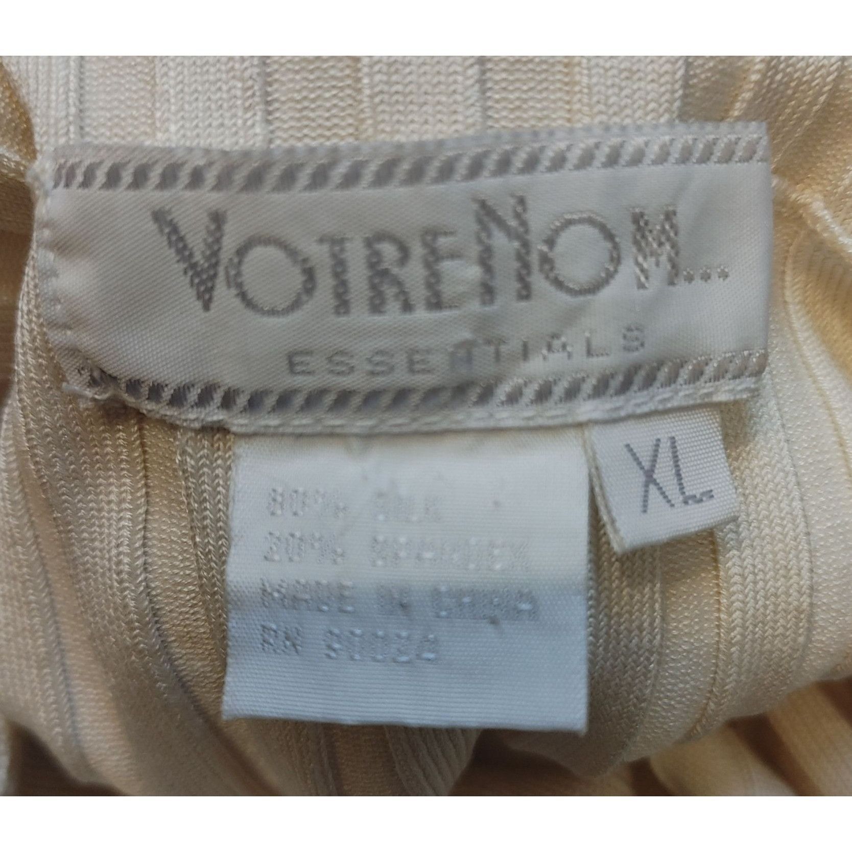 Other Votre Nom Essentials Women's Silk Blend White Sweater Size X Size XL / US 12-14 / IT 48-50 - 3 Thumbnail