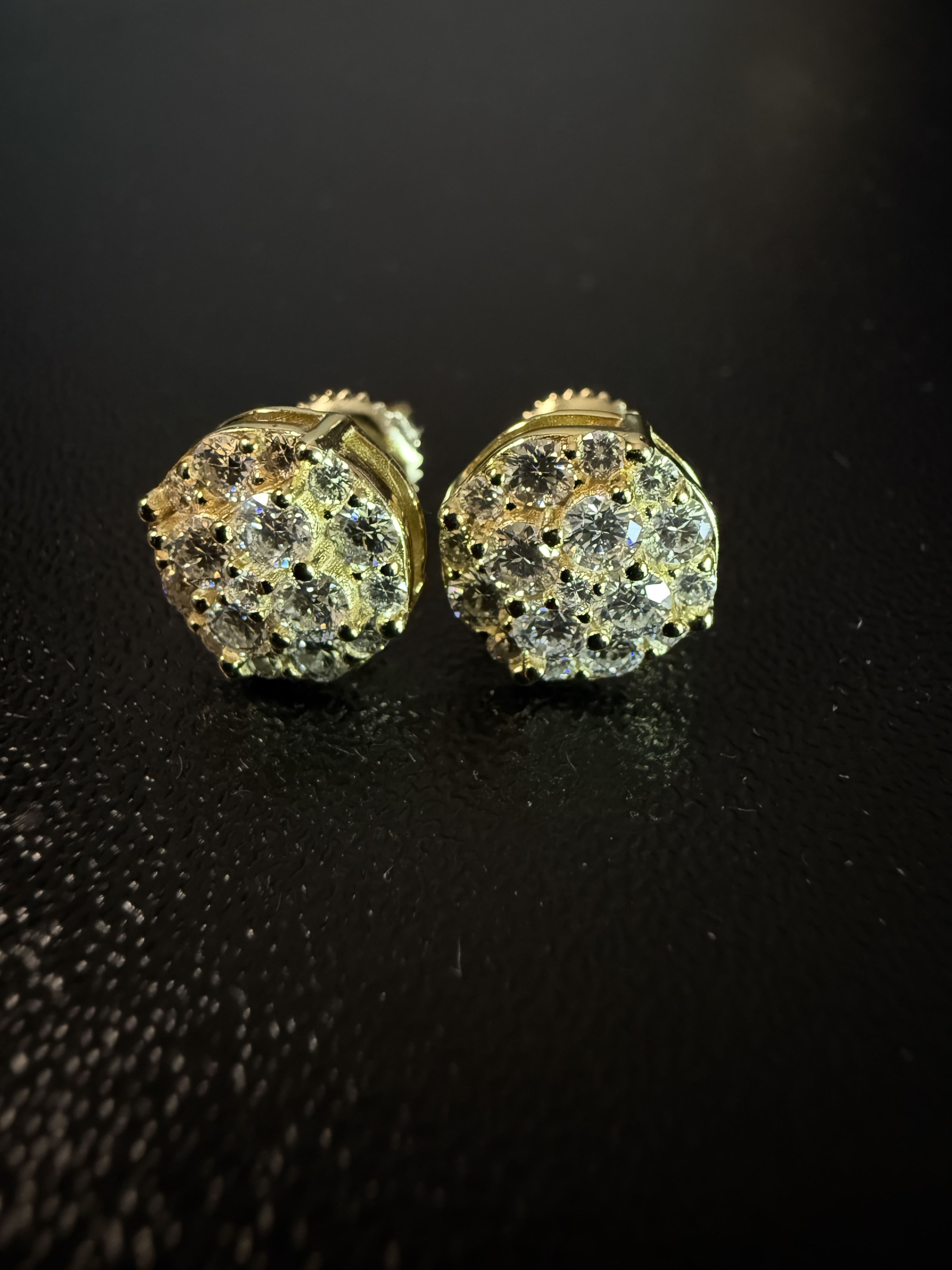 Other Gold Plated Half Snowball's Moissanite gold plated Earrings Size ONE SIZE - 8 Thumbnail