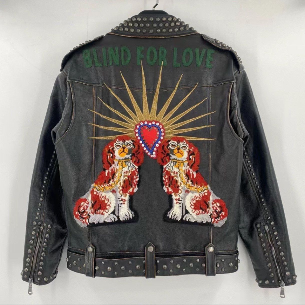 Gucci Gucci King Charles Spaniel leather biker jacket Coat Size US S / EU 44-46 / 1 - 3 Thumbnail