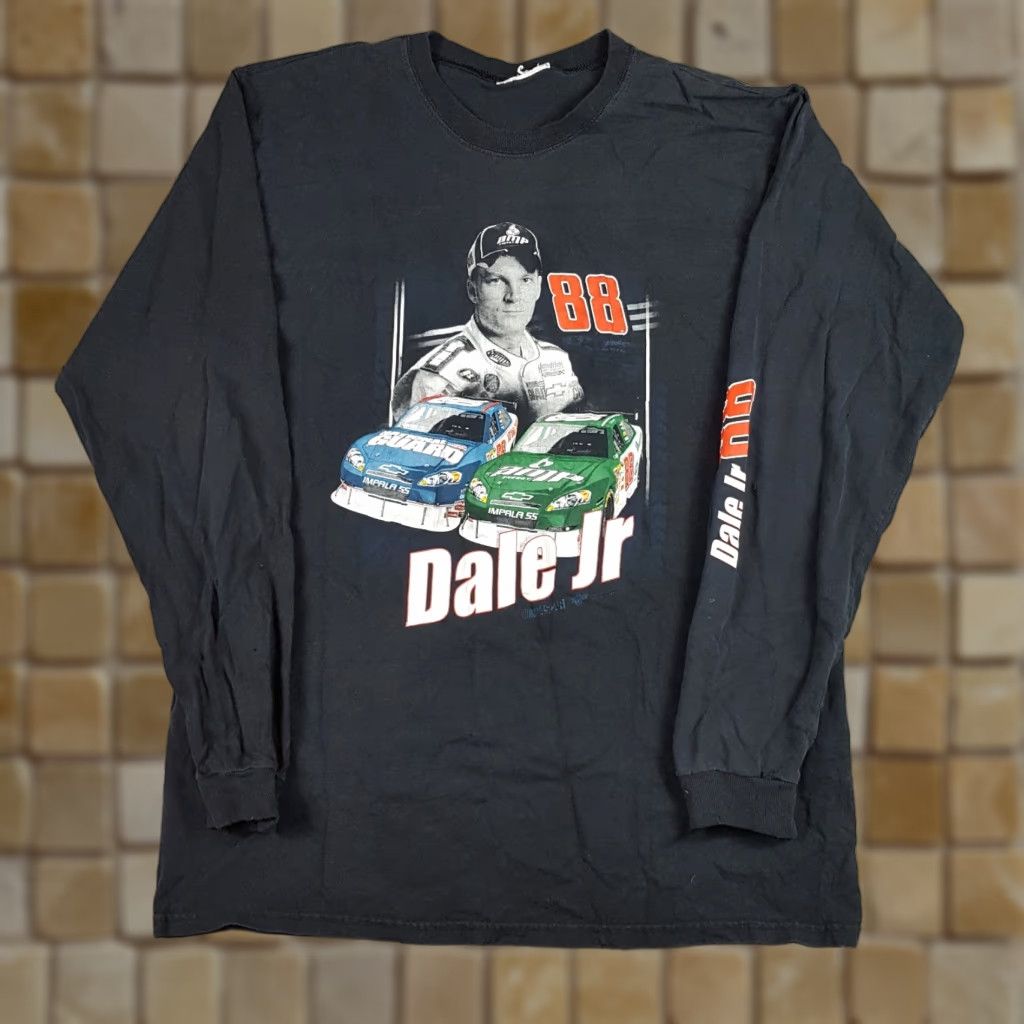 NASCAR VINTAGE Dale Earnhardt Jr Long Sleeve NASCAR Shirt Men Large Black Graphic 90s Retro Retro Mens L Black NASCAR Logo Embroidered 2000s"} Size US L / EU 52-54 / 3 - 1 Thumbnail