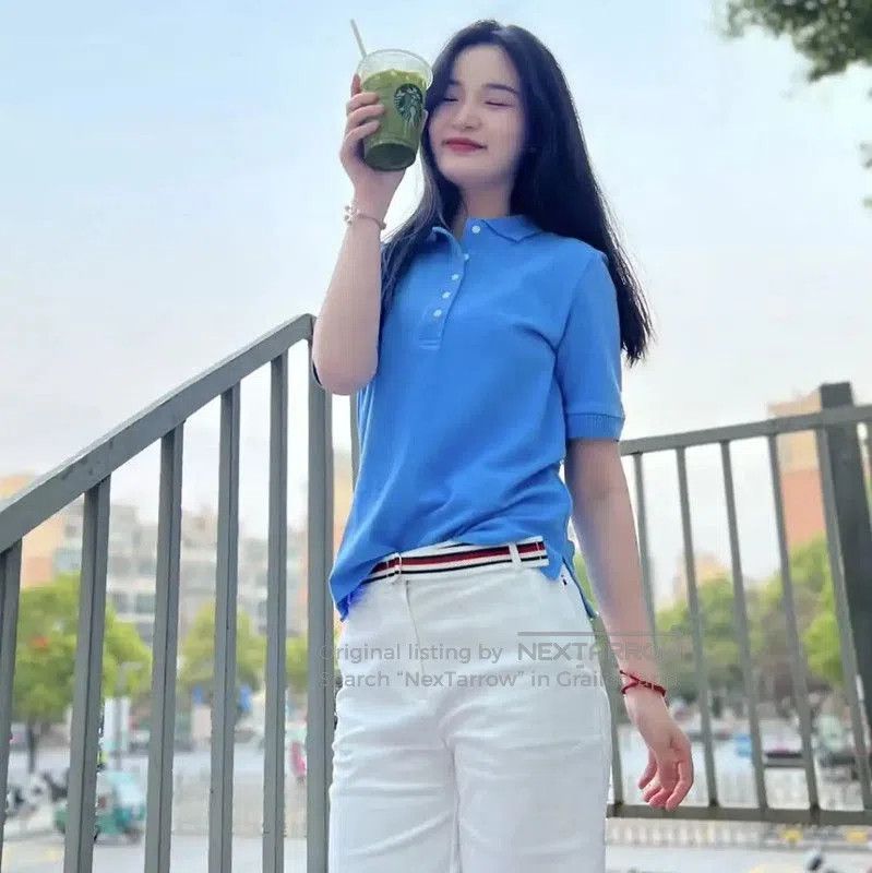 Thom Browne Thom Browne Blue Cotton Short Sleeve Polo . Size US M / EU 48-50 / 2 - 7 Thumbnail