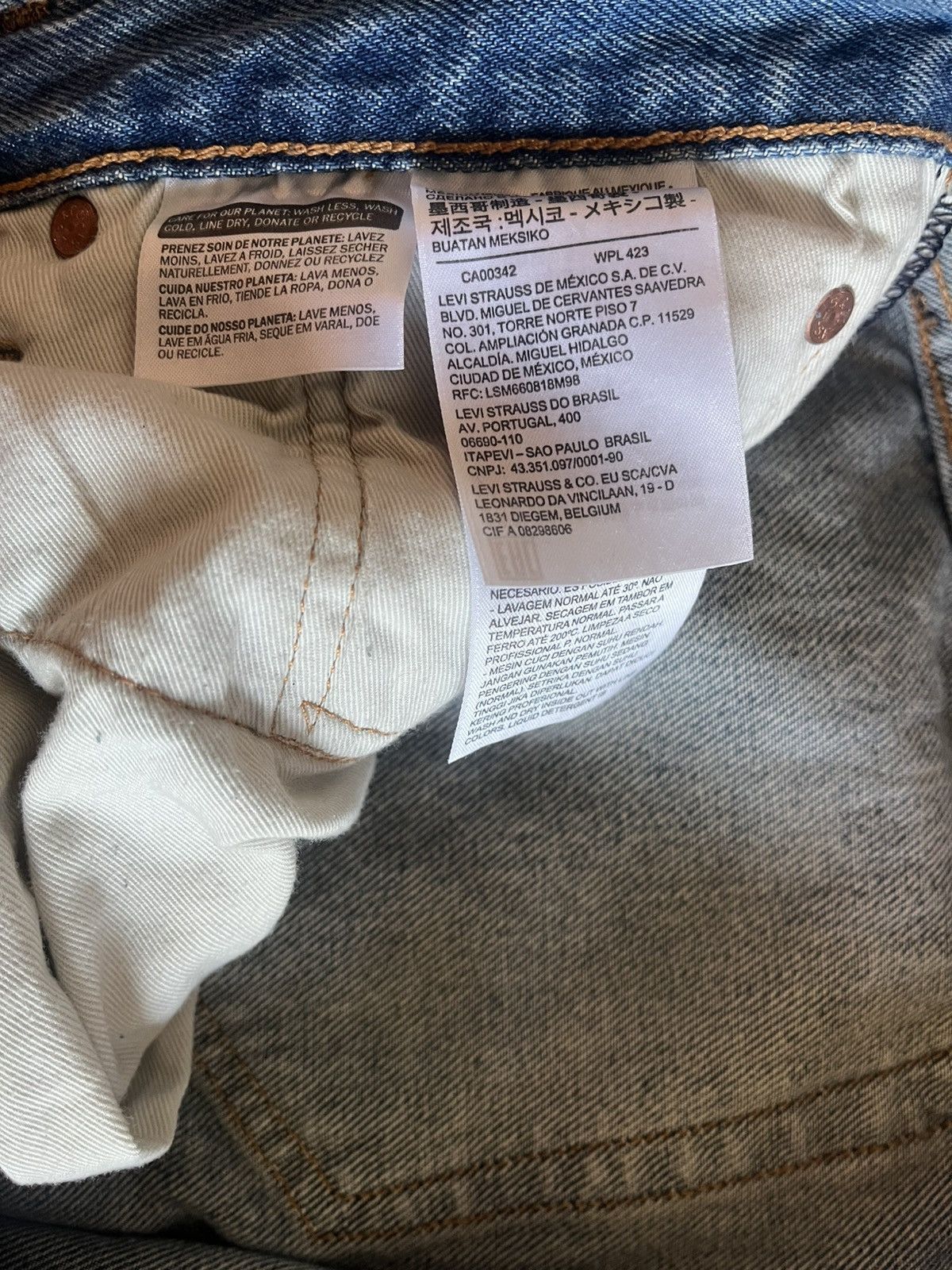 DENIM TEARS × Stussy Stussy x Denim Tears 501 Jean 'Light Indigo' Size US 33 - 4 Thumbnail