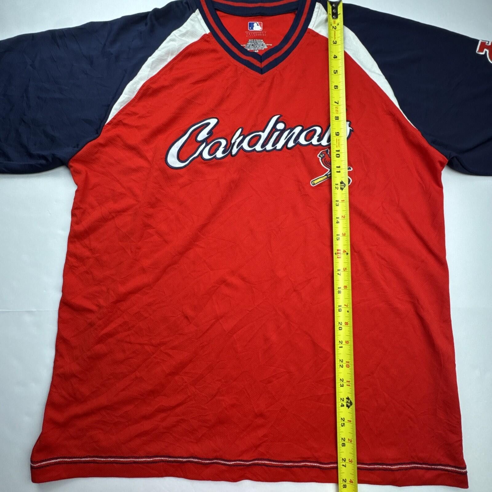 Other MLB St. Louis Cardinals Jersey Shirt Red Bird on Bat Large Size US L / EU 52-54 / 3 - 4 Thumbnail