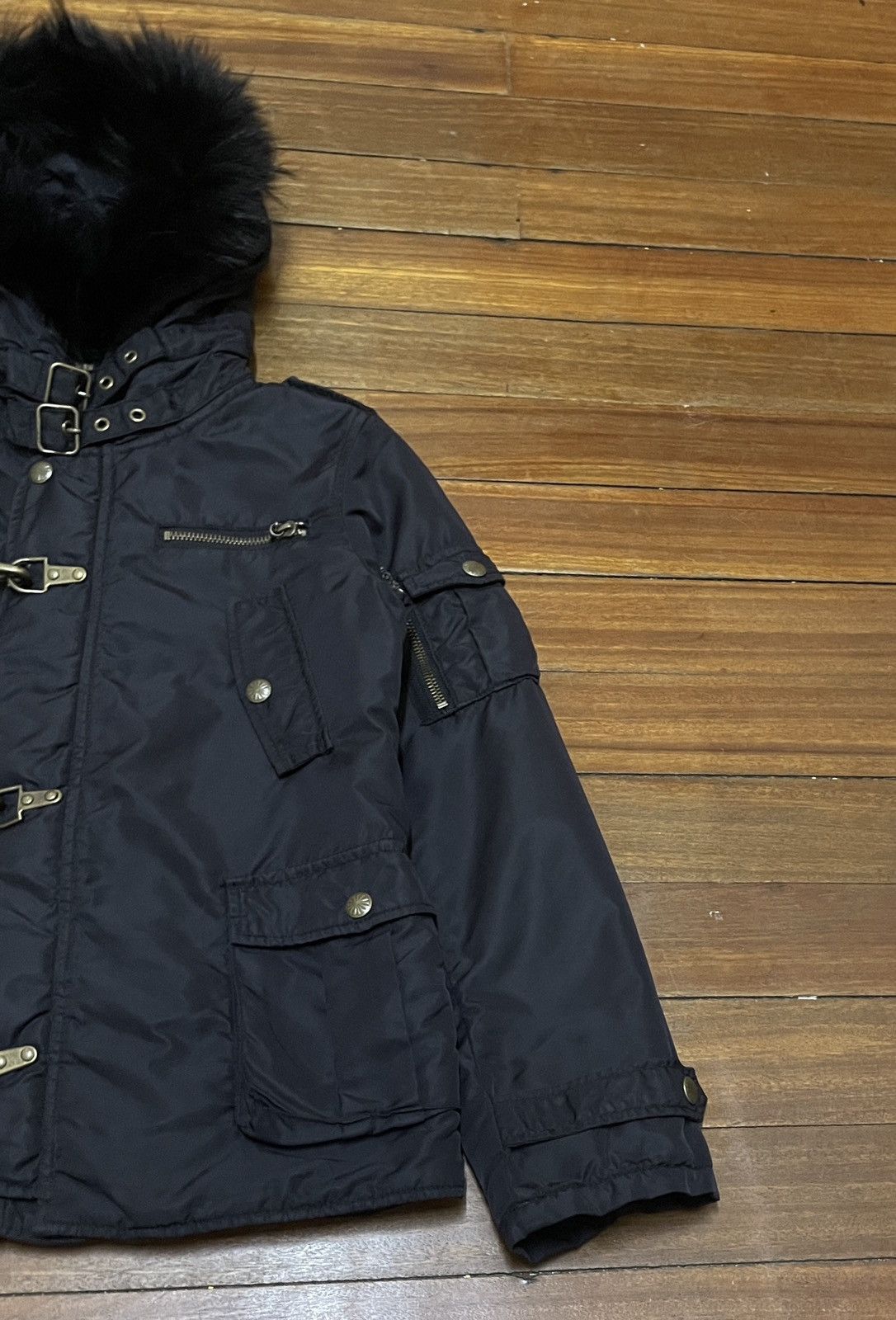 Japanese Brand Very Rare Vintage Nxeyed Fur Tactical Bomber Jacket 2000s Size US S / EU 44-46 / 1 - 5 Thumbnail