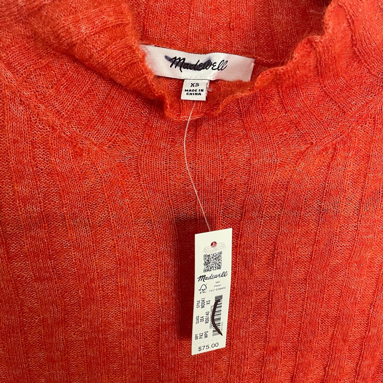 Madewell Madewell Harry Sheer Alpaca Mock Neck Shirt US Women's XS Size XS / US 0-2 / IT 36-38 - 3 Thumbnail