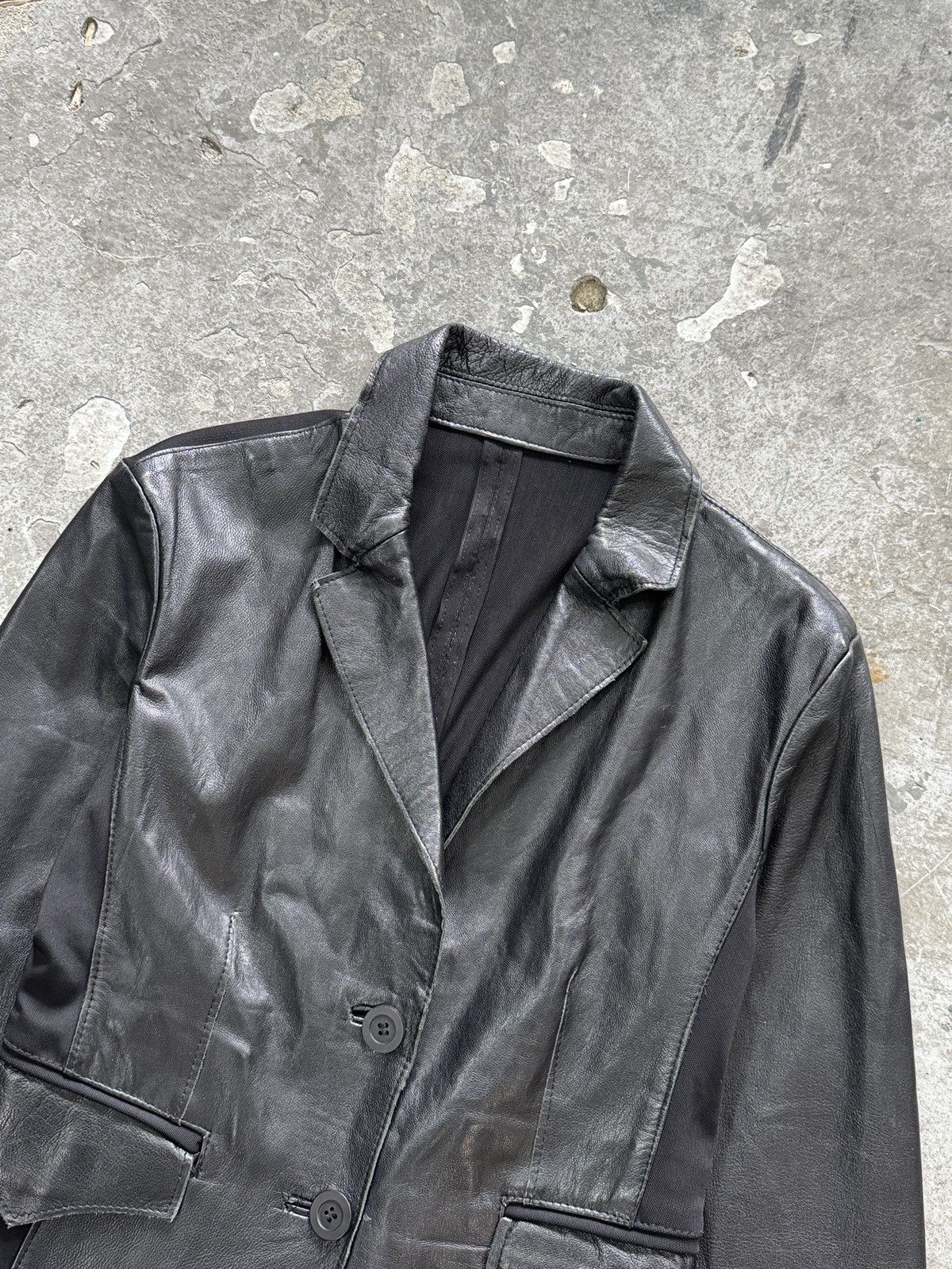 Japanese Brand Vintage Genuine Leather Blazer Size L / US 10 / IT 46 - 6 Thumbnail