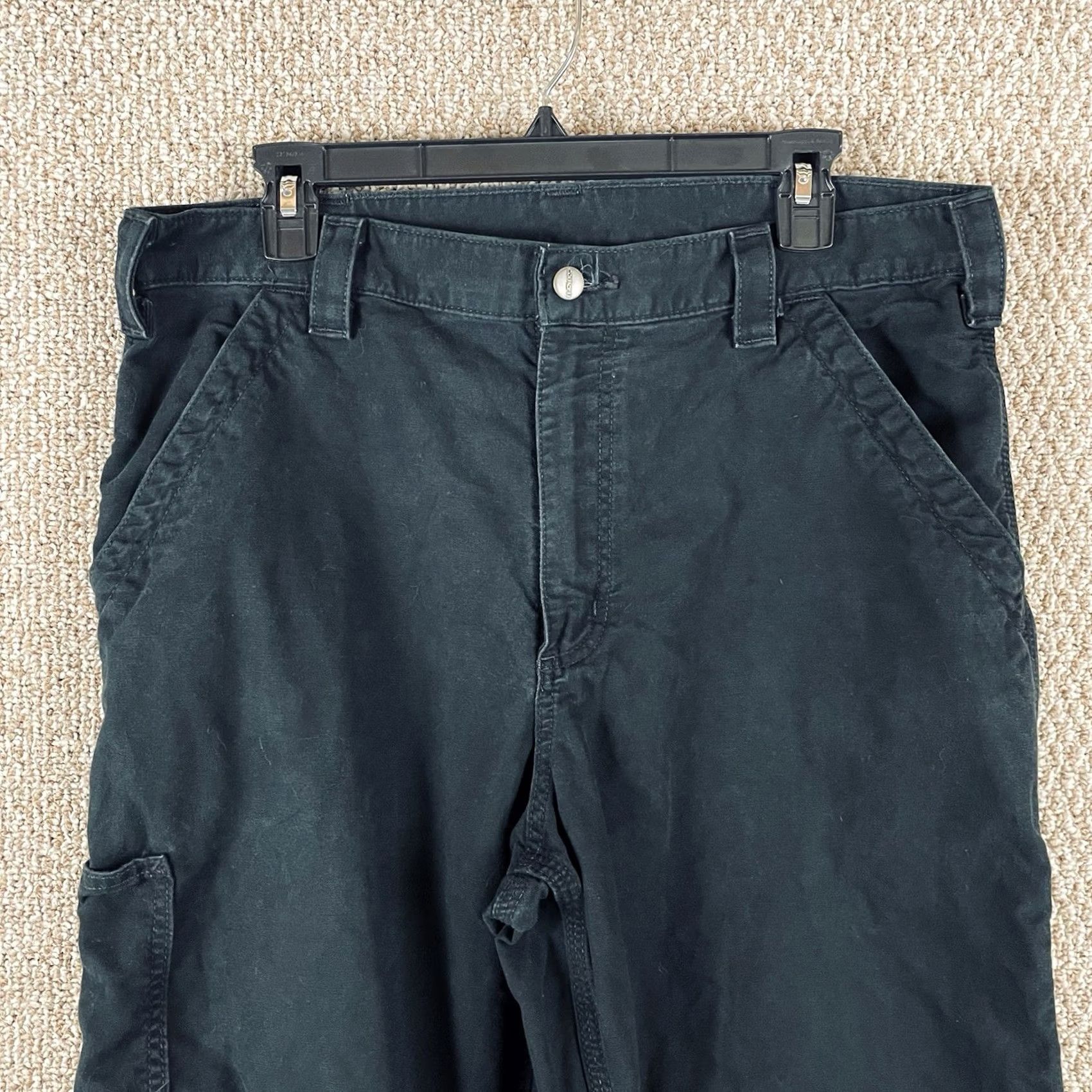 Carhartt Carhartt Pants Mens 35x30 Black B151 Loose Fit Utility Workwear Grunge Vtg 163 Size US 35 - 2 Thumbnail