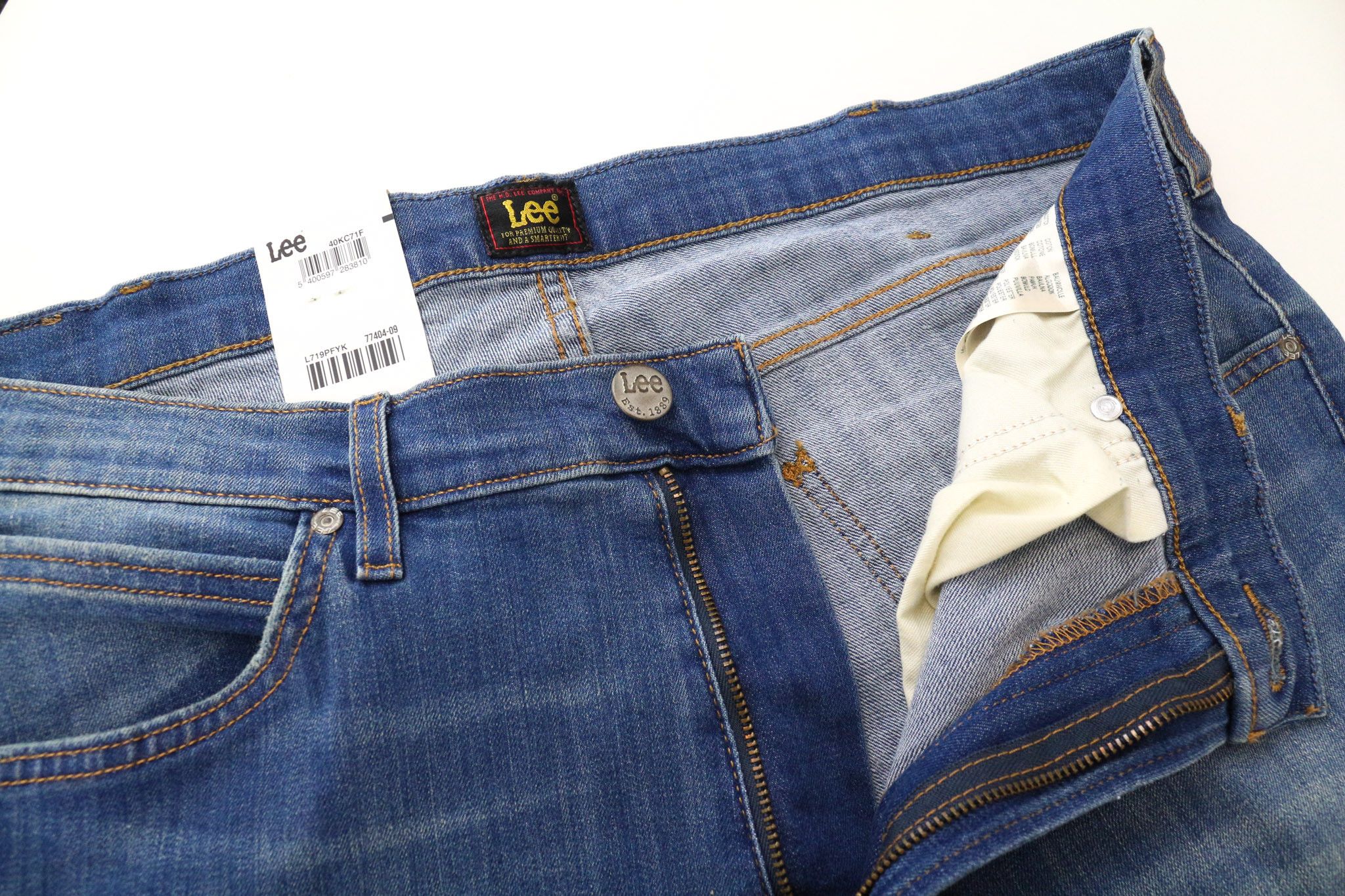 Lee LUKE W36/L34 Slim Taper Blue Stretch Jeans 75582 Size US 36 / EU 52 - 3 Thumbnail