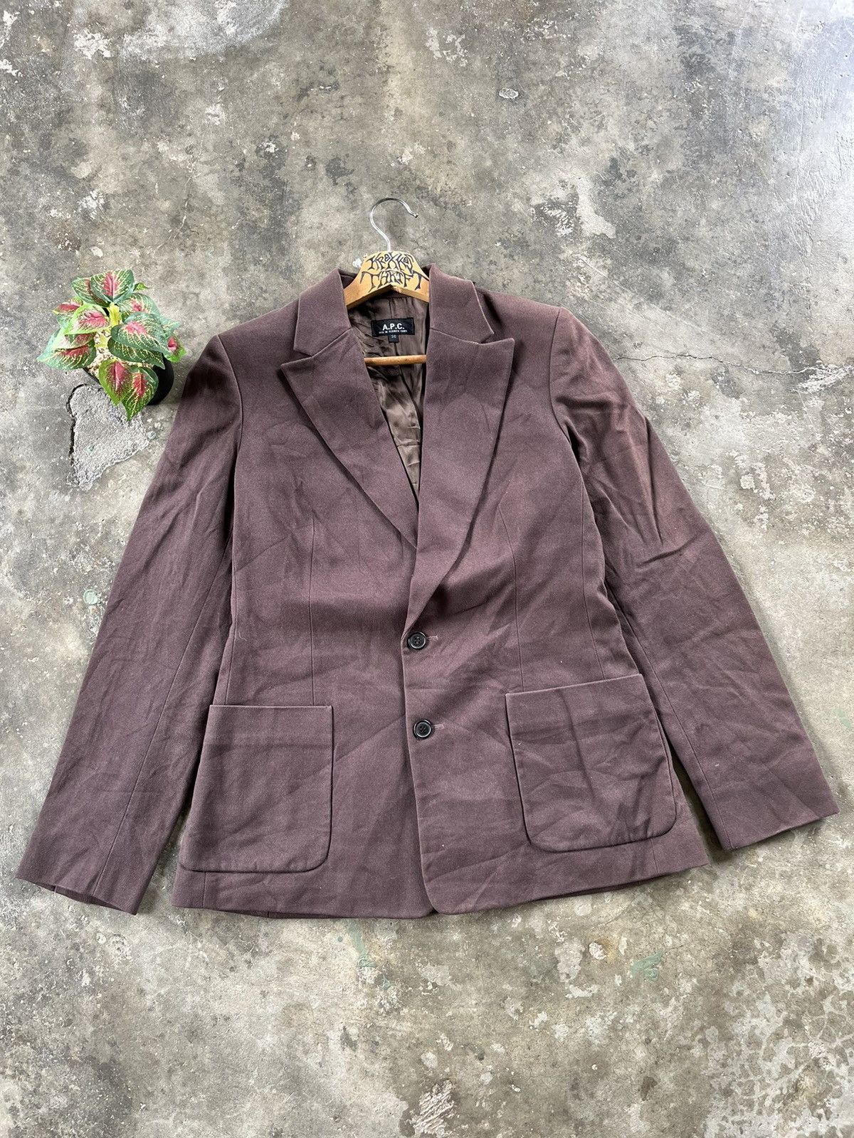 A.P.C. × Designer × Vintage ⚡️Vintage A.P.C Half Button Blazer Jacket 90s Size M / US 6-8 / IT 42-44 - 1 Thumbnail