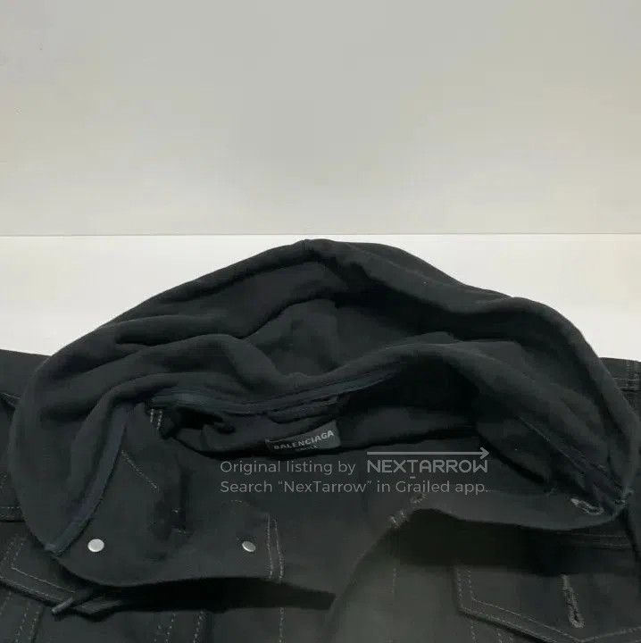 Balenciaga Balenciaga SS21 Black Denim Hooded Jacket. Size US M / EU 48-50 / 2 - 7 Thumbnail