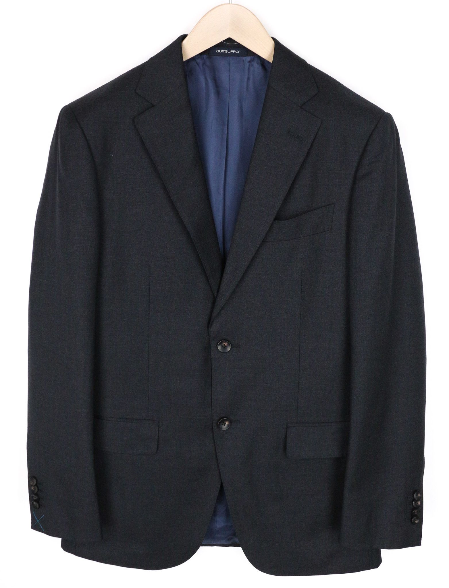 Suitsupply NAPOLI UK38L Dark Grey Wool Lined Suit 73450 Size 38L - 4 Thumbnail