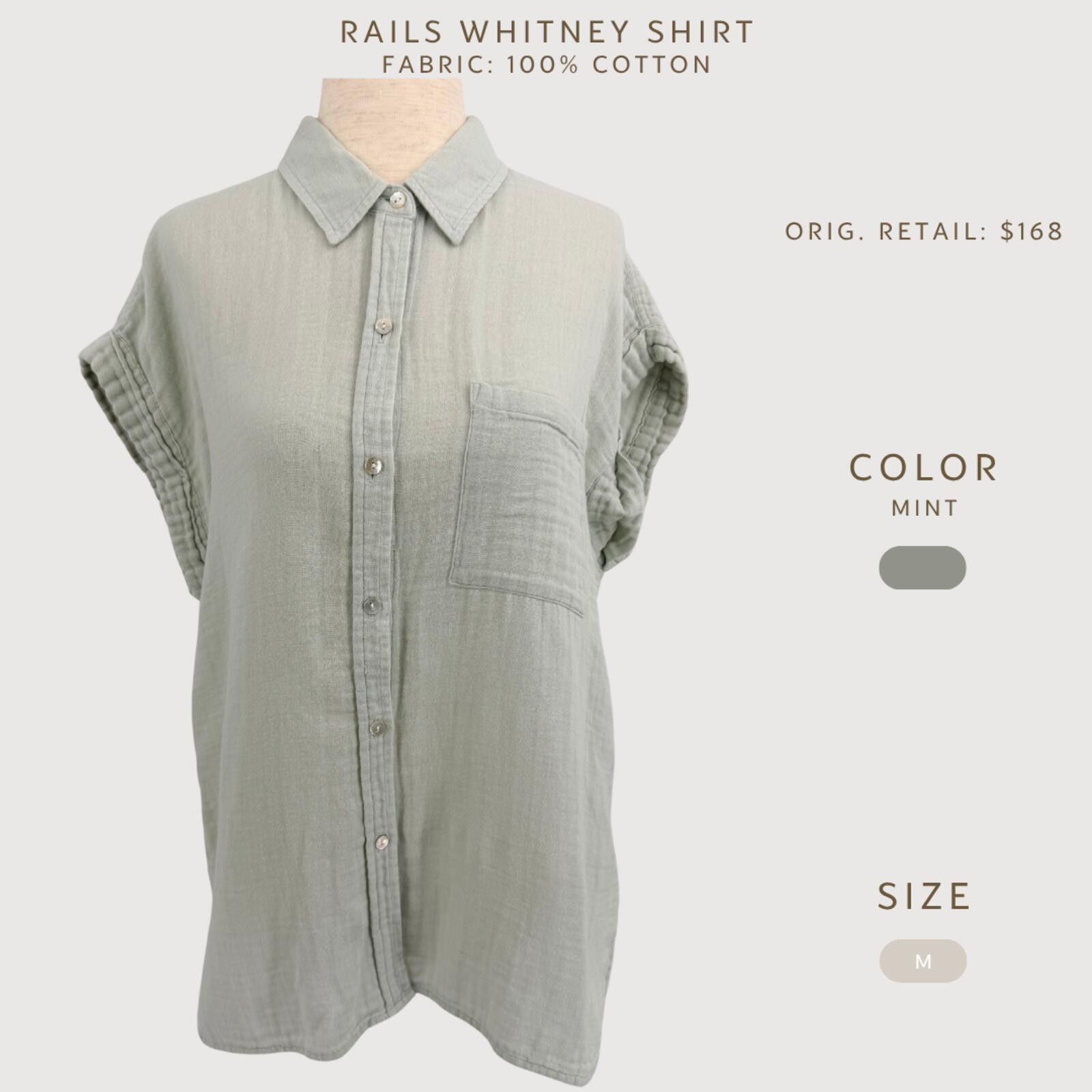Rails Rails Whitney Gauze Cotton Button Shirt M Size M / US 6-8 / IT 42-44 - 2 Thumbnail