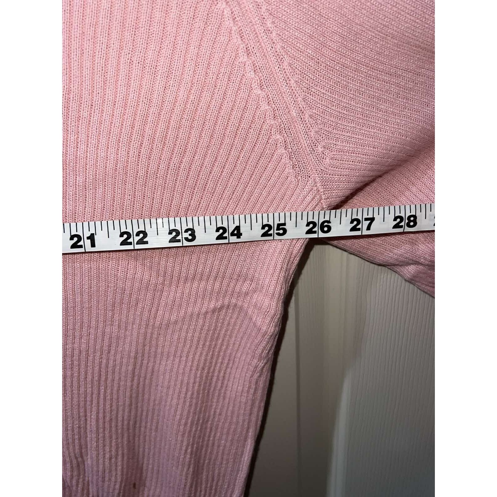 & Other Stories Vintage Victor Costa Pastel Pink Ribbed Women 2X A003289 Size XXL / US 16-18 / IT 52-54 - 6 Thumbnail