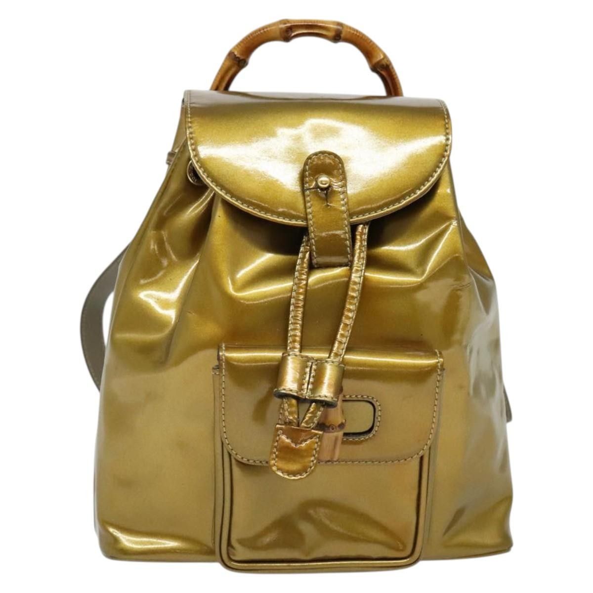 Gucci Gucci Vintage Bamboo Backpack Patent Size ONE SIZE - 1 Thumbnail