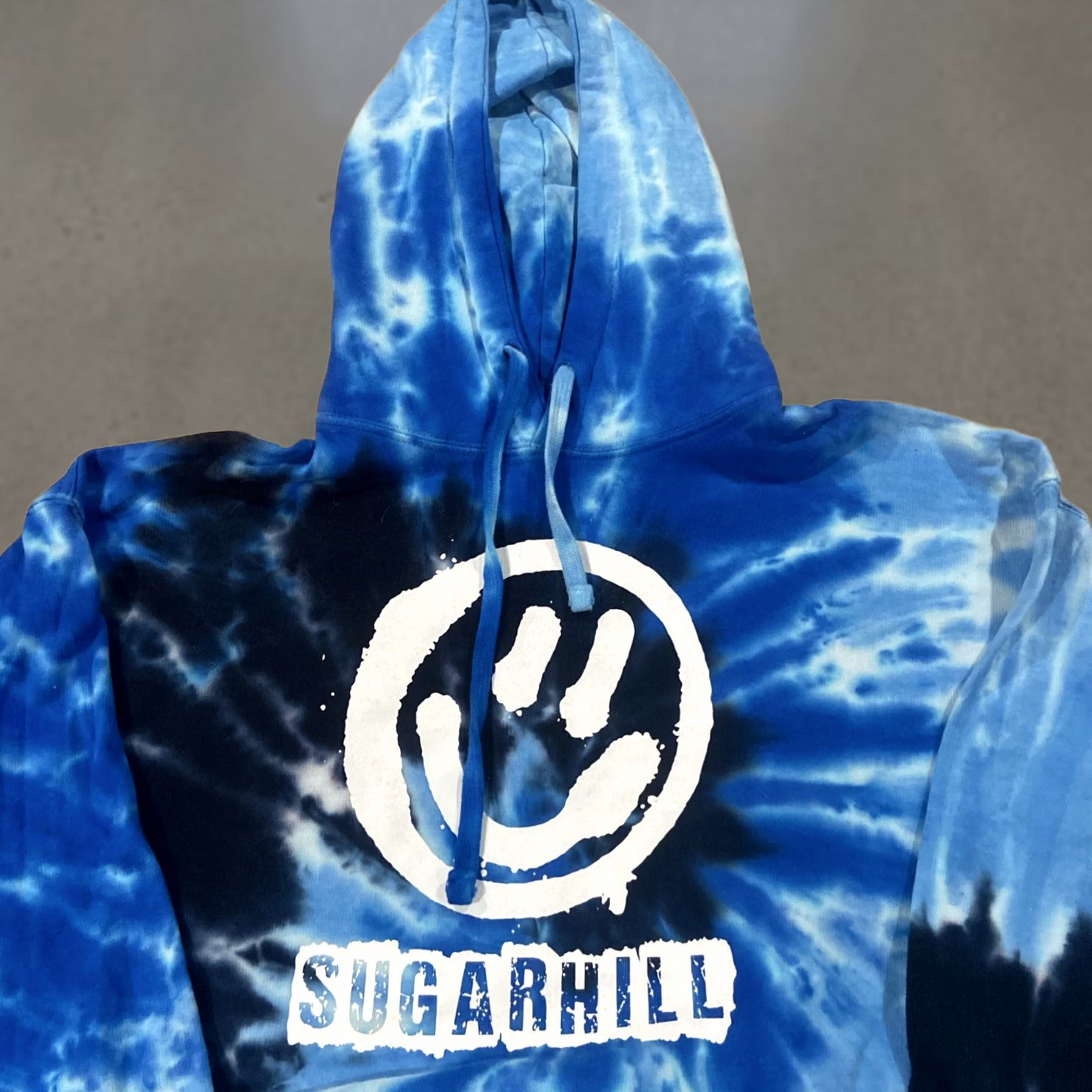 Vintage VINTAGE? Sugarhill Men’s XL Blue Tie dye Dreams Hoodie Sweatshirt Men Pullover Hooded Graphic Print Pockets Cotton Size US XL / EU 56 / 4 - 1 Thumbnail